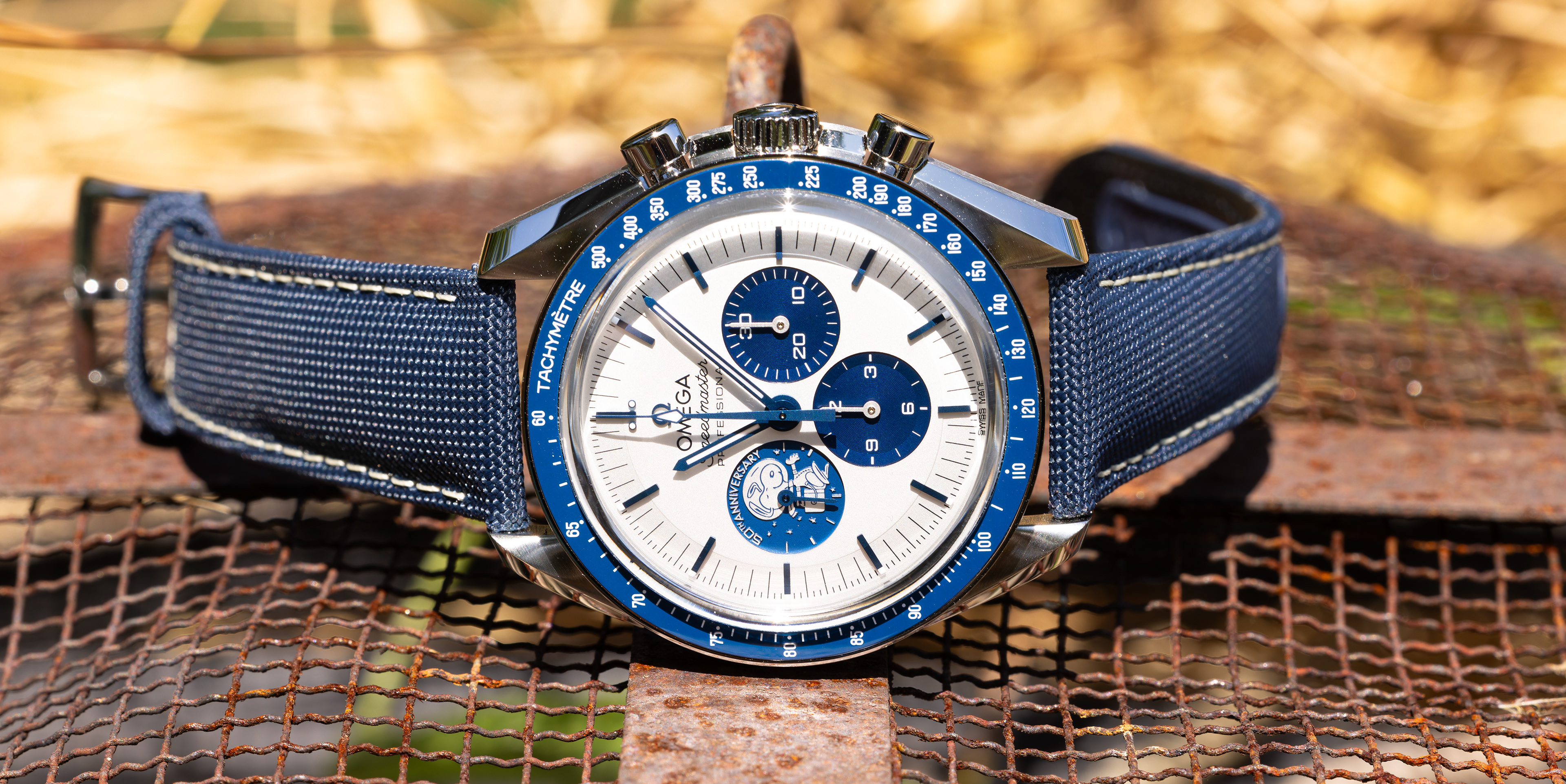 Omega Speedmaster Silver Snoopy Award 50th Anniversary