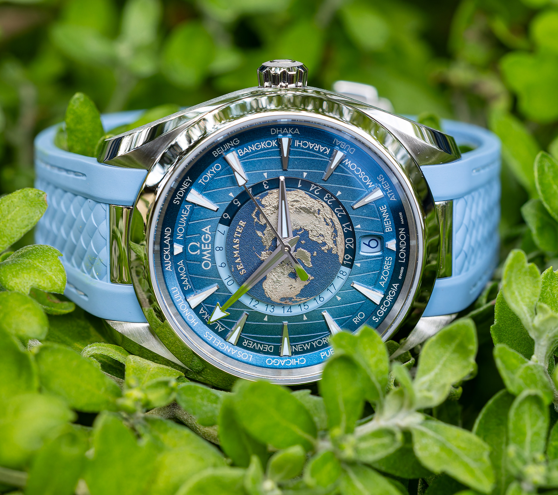 Omega Seamaster Aqua Terra GMT Worldtimer Seamaster 75th Anniversary