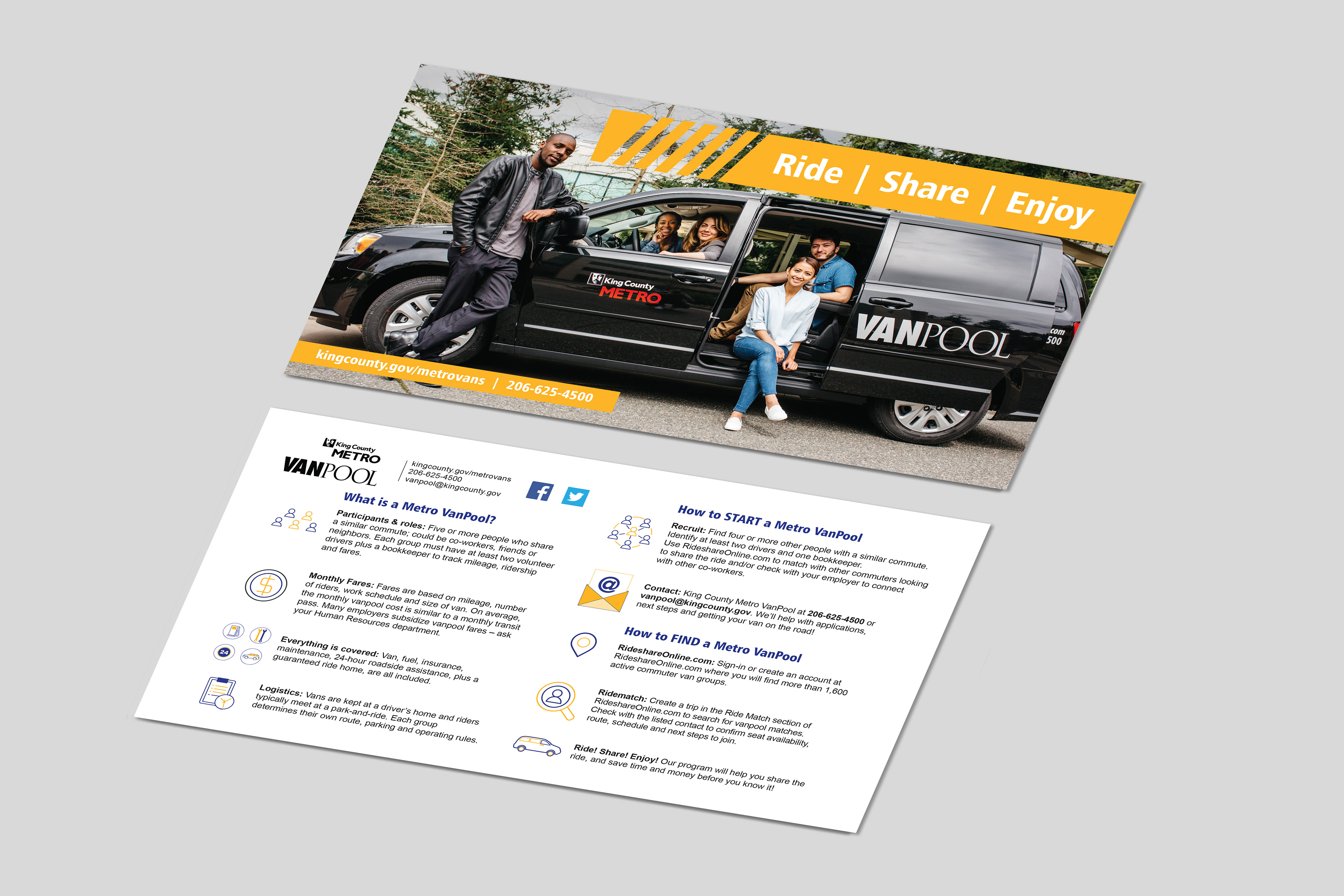 King County Metro - VanPool Insert Card