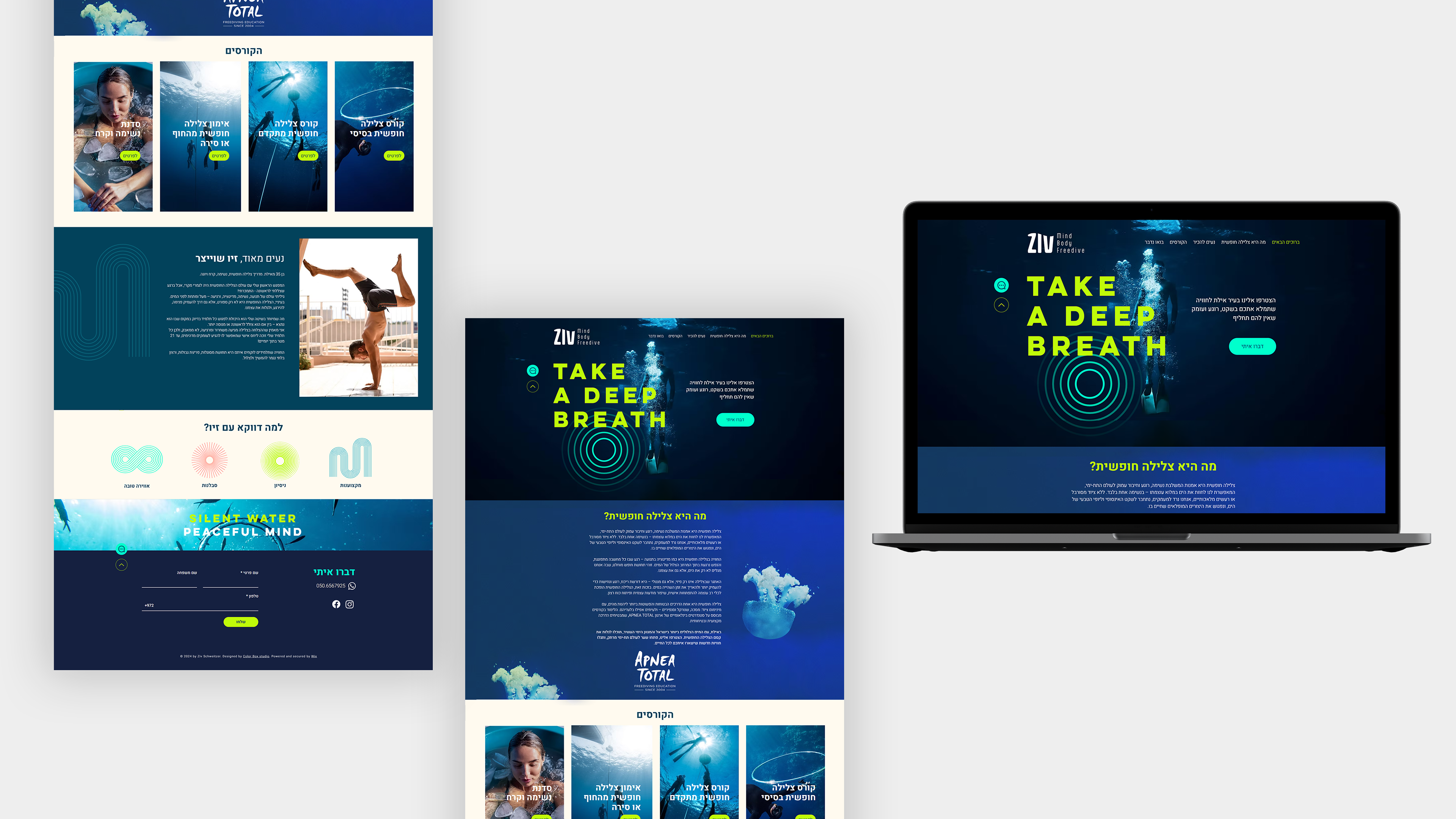 Ziv Freediving club website design