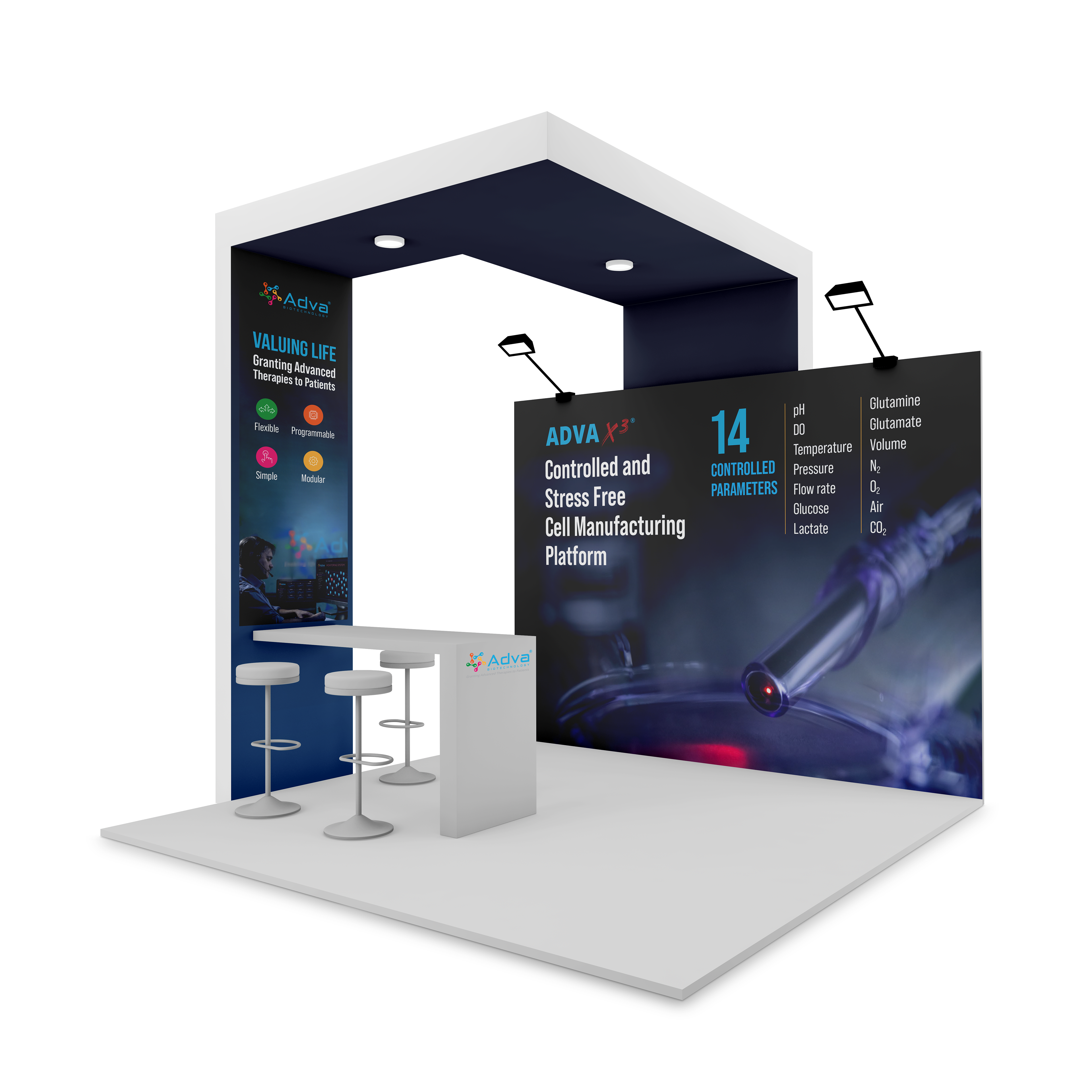 Adva biotechnology Booth design