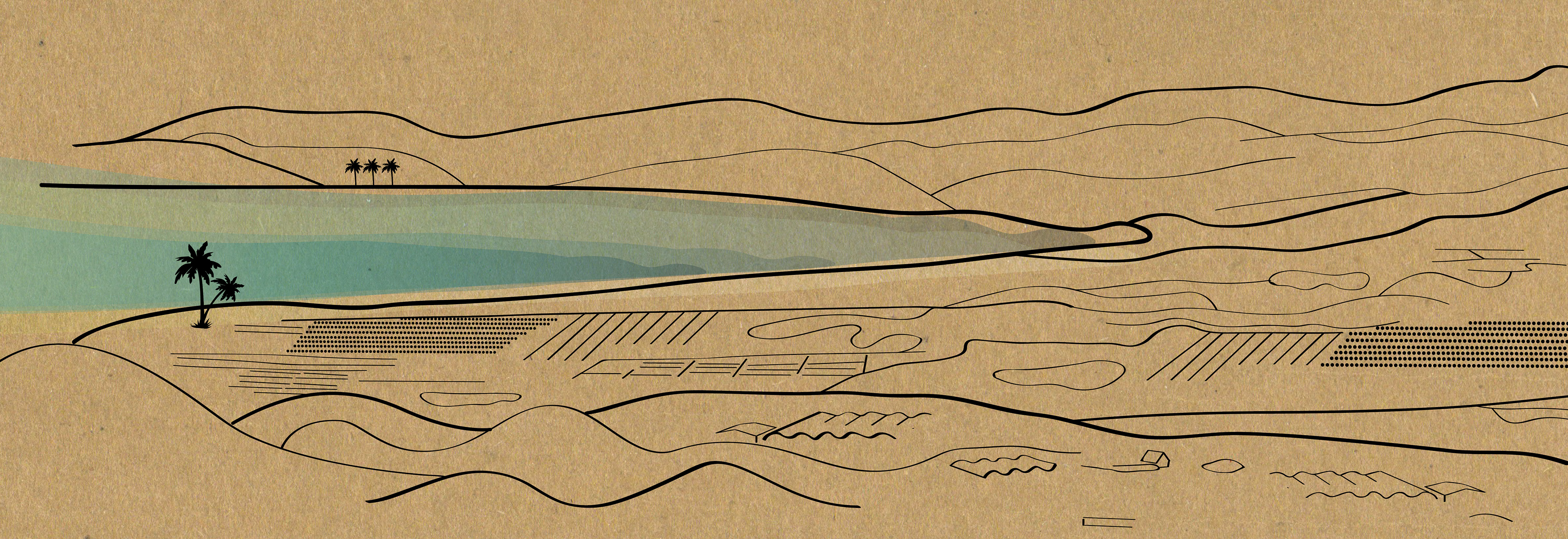 Galilee coffee package design illustration