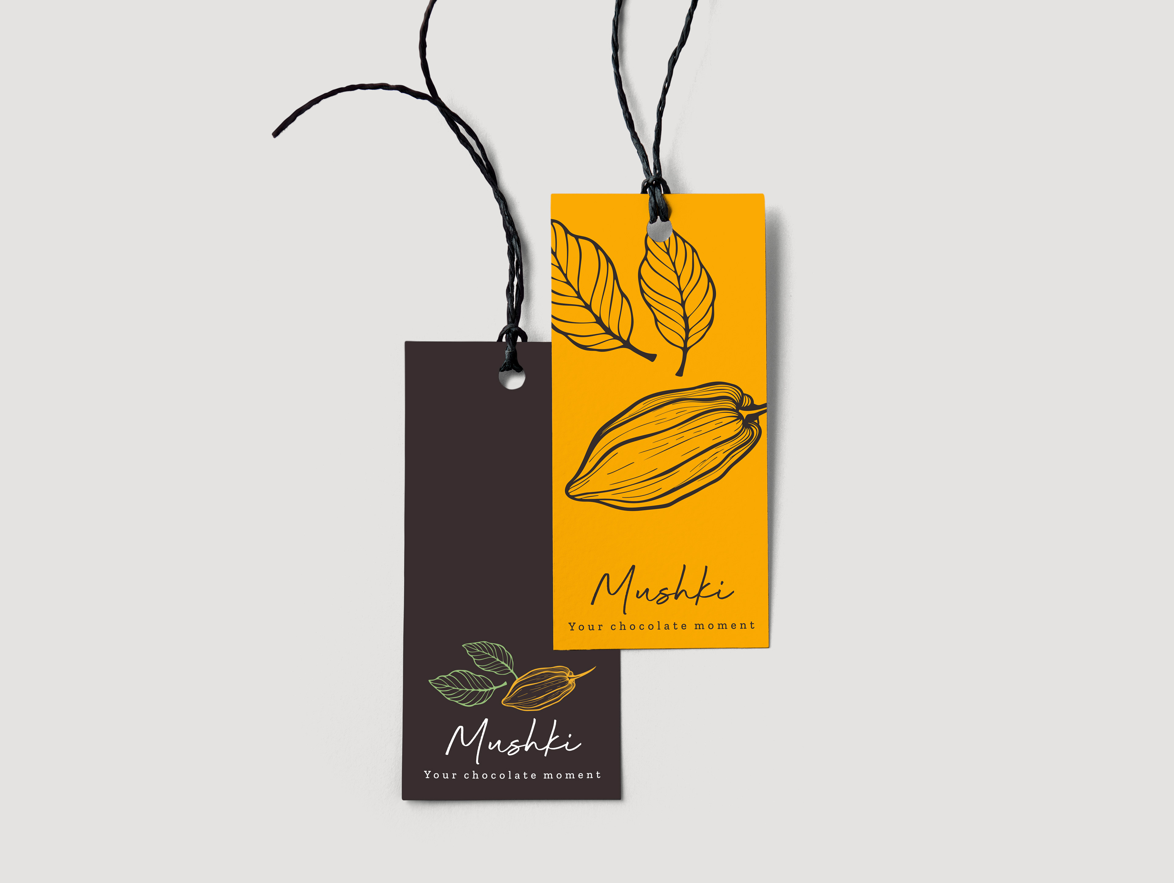 Mushki Chocolate logo tags