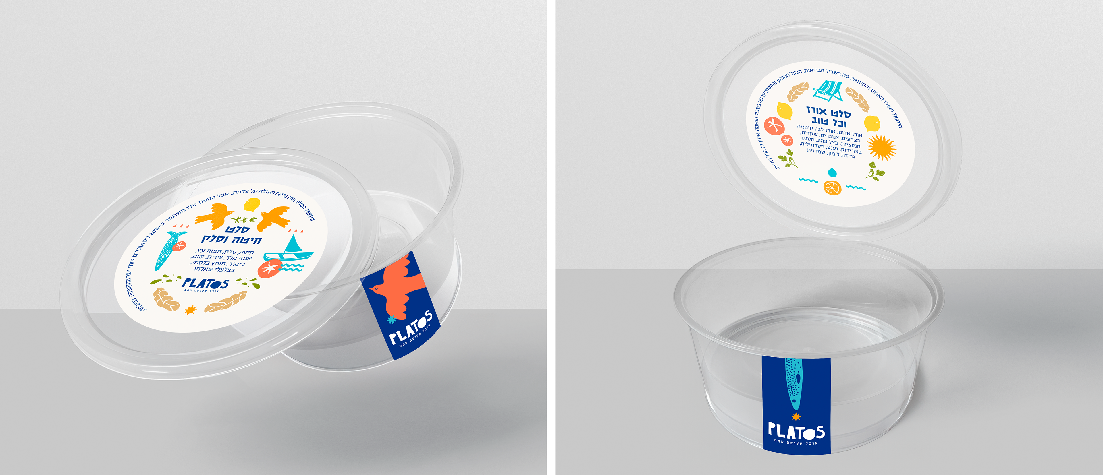 Platos salads containers