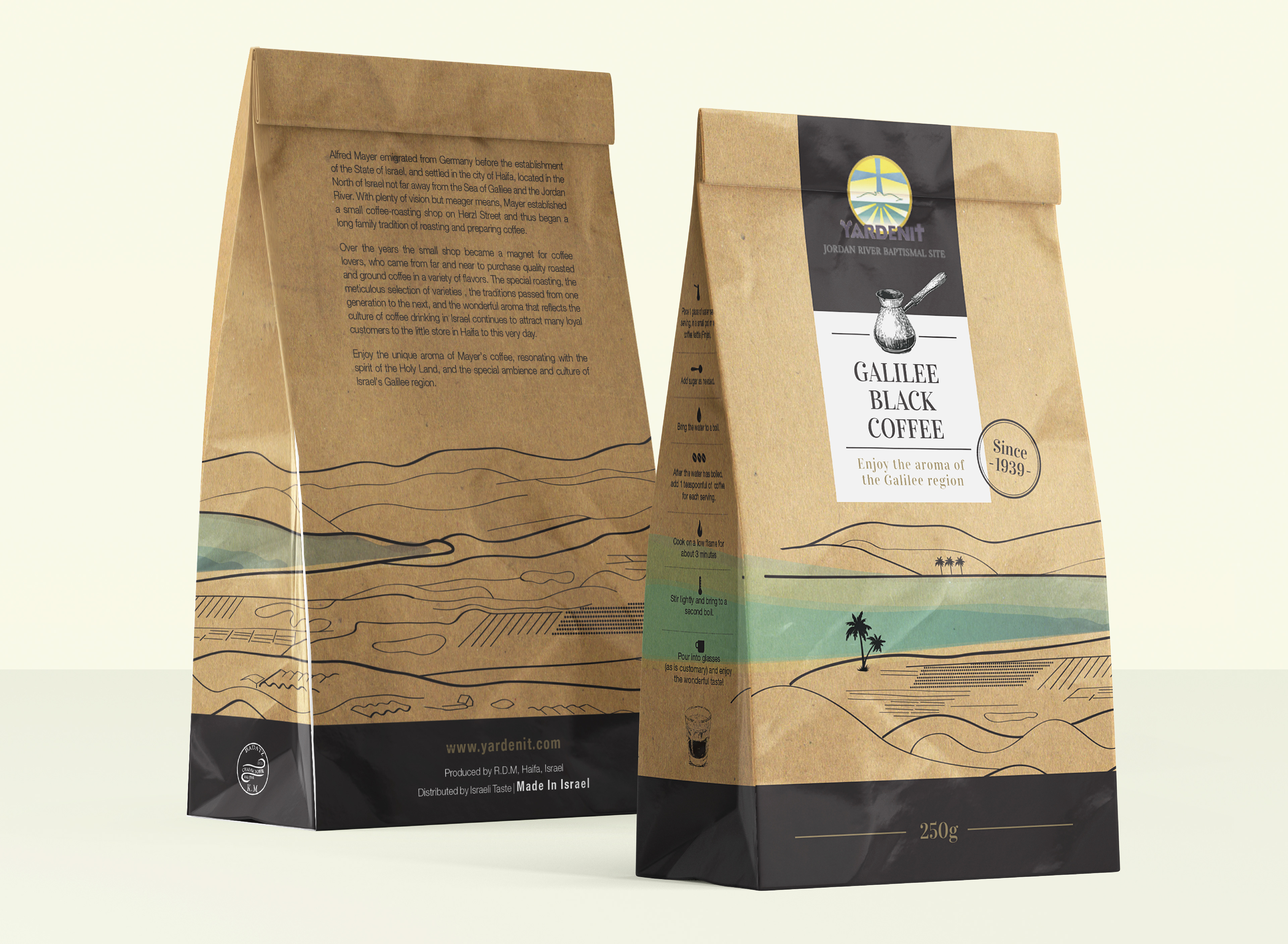 Galilee coffee package design