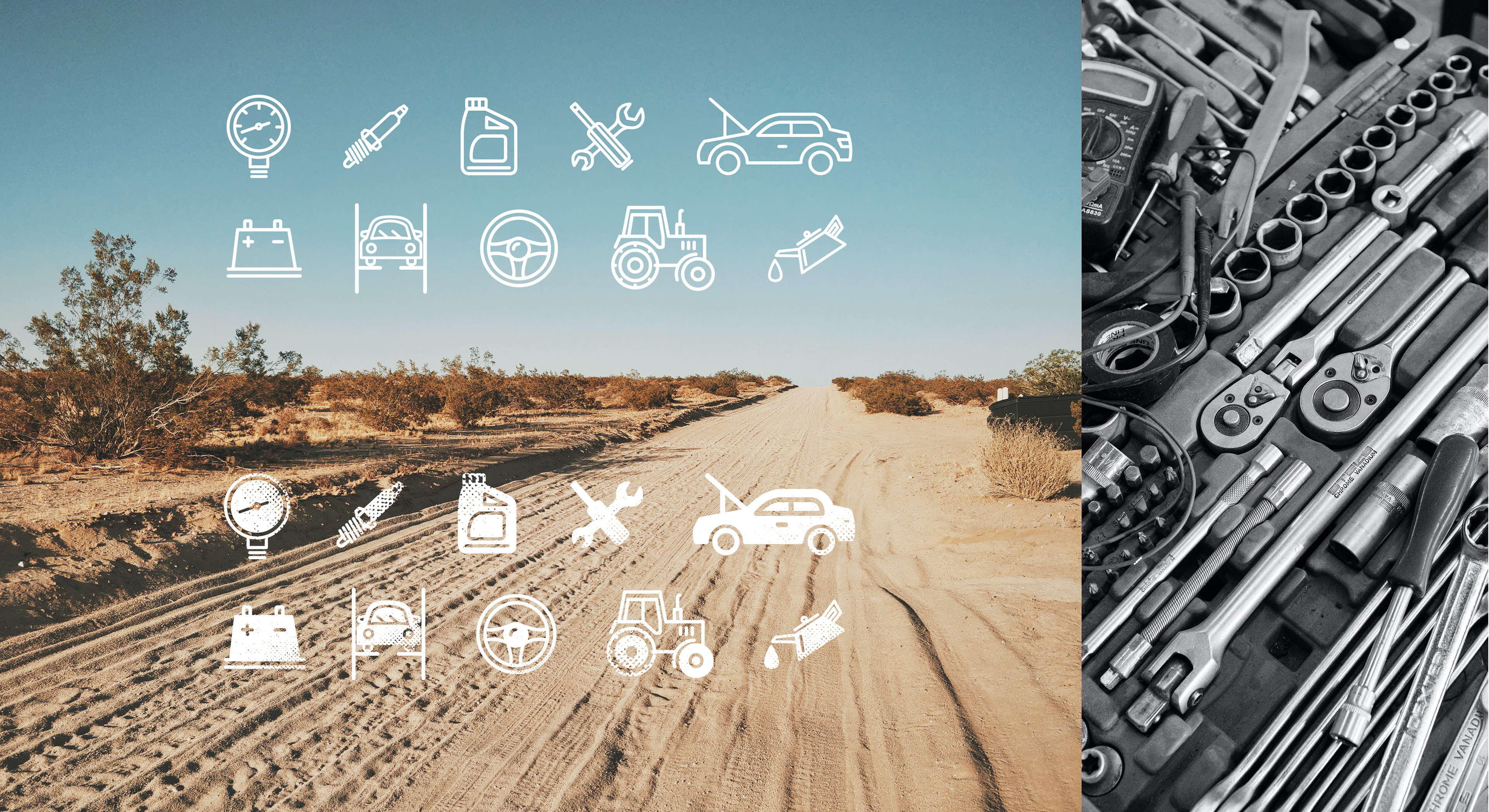 90 desert garage icons