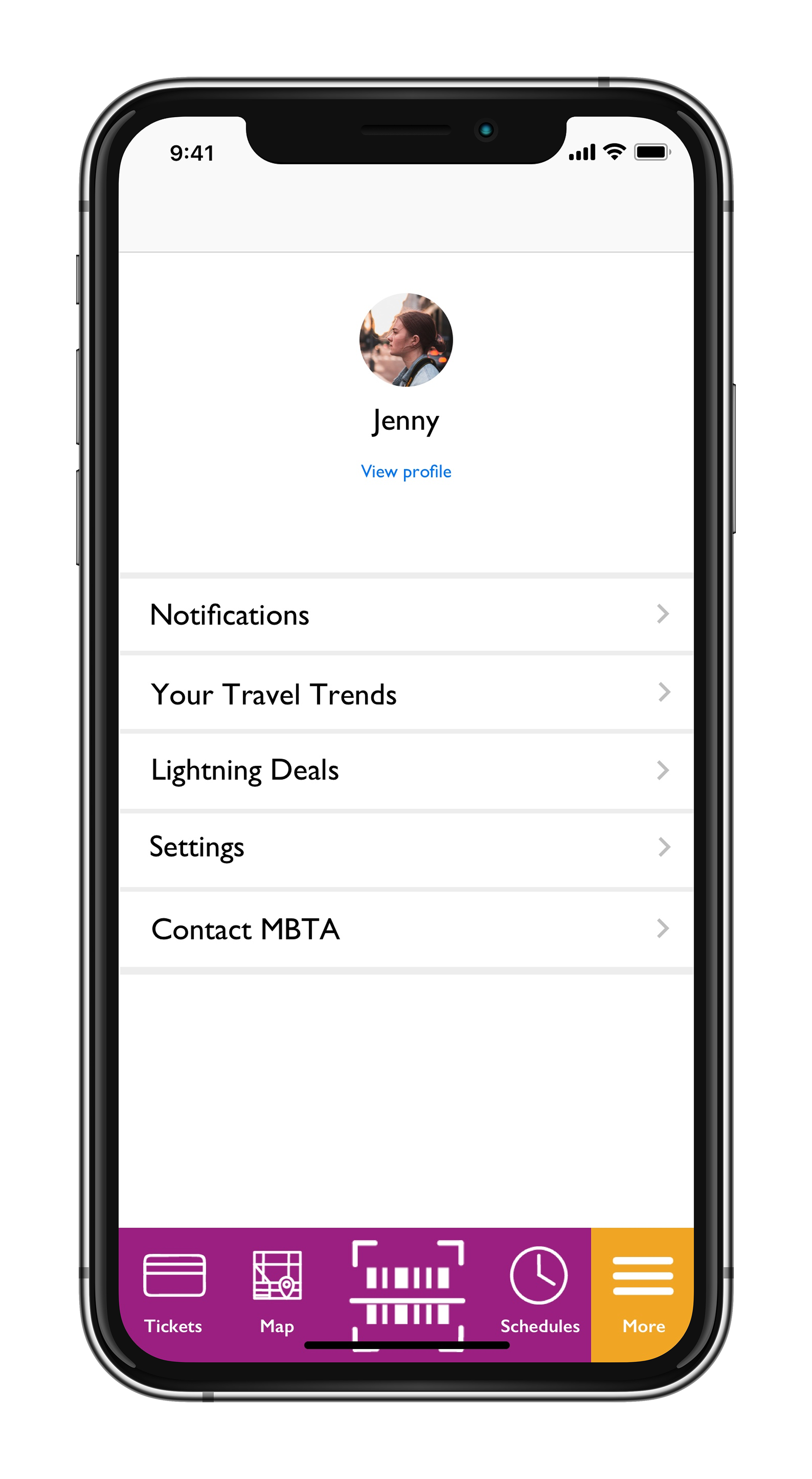 Profile page