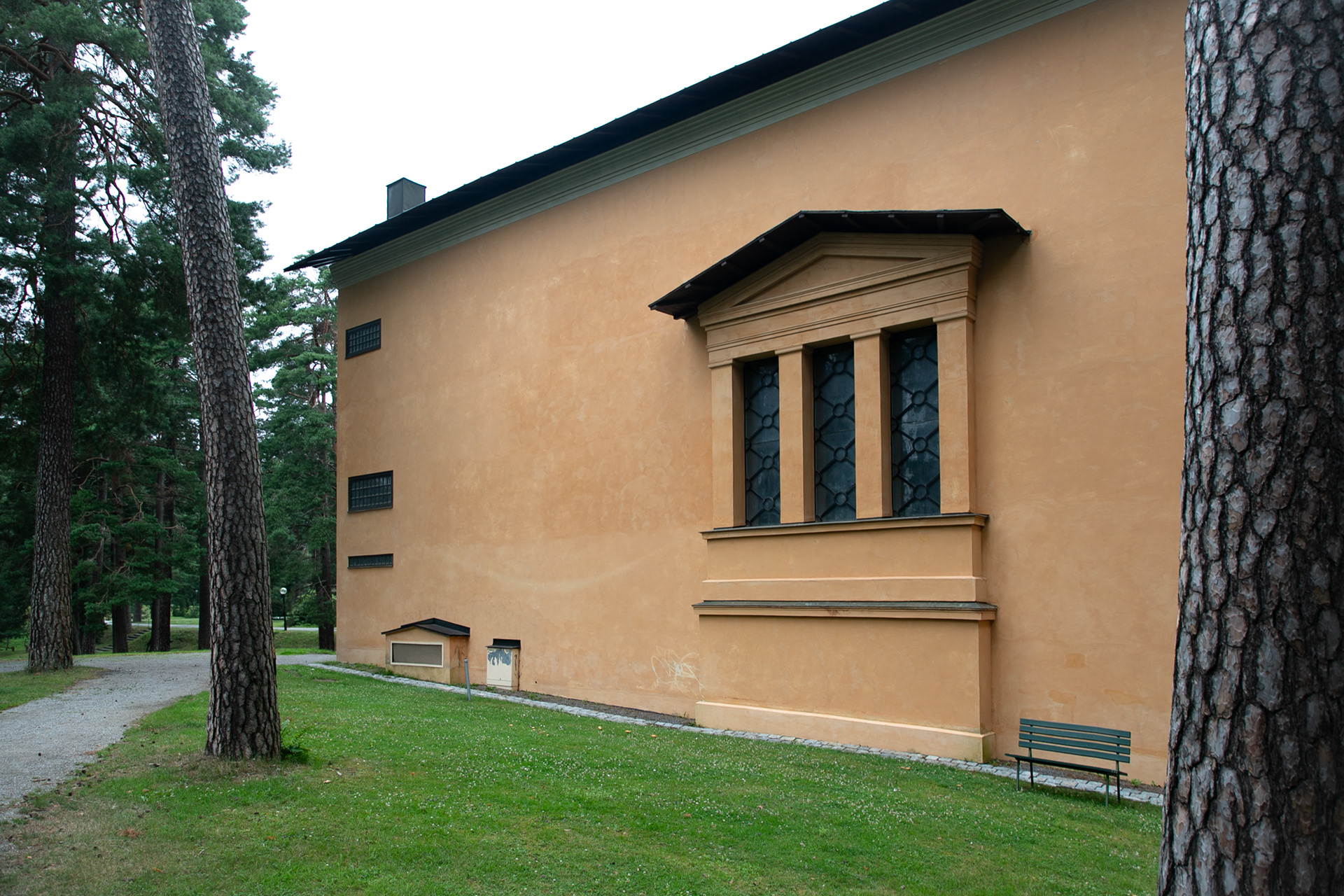 The Chapel of Resurrection, designed by Sigurd Lewerentz , completed in 1925.