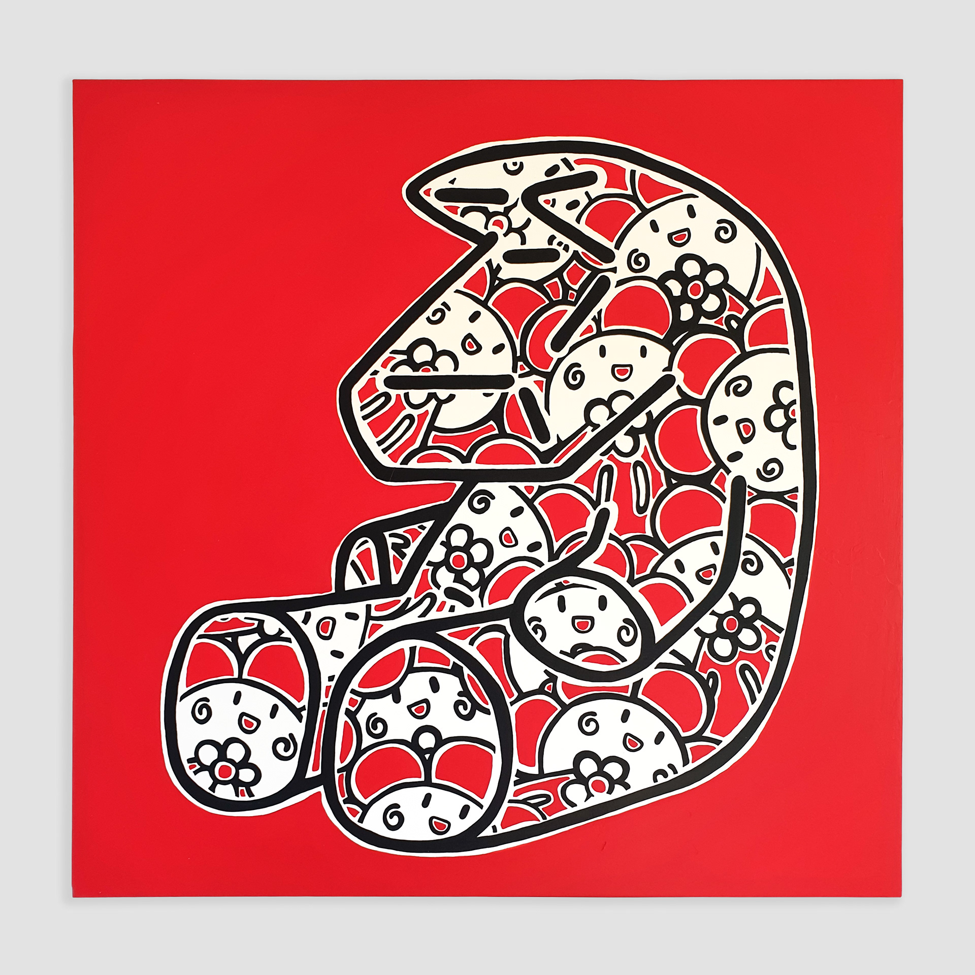 "Happy horse" 2024, Acrylic on canvas, 80 x 80 cm
