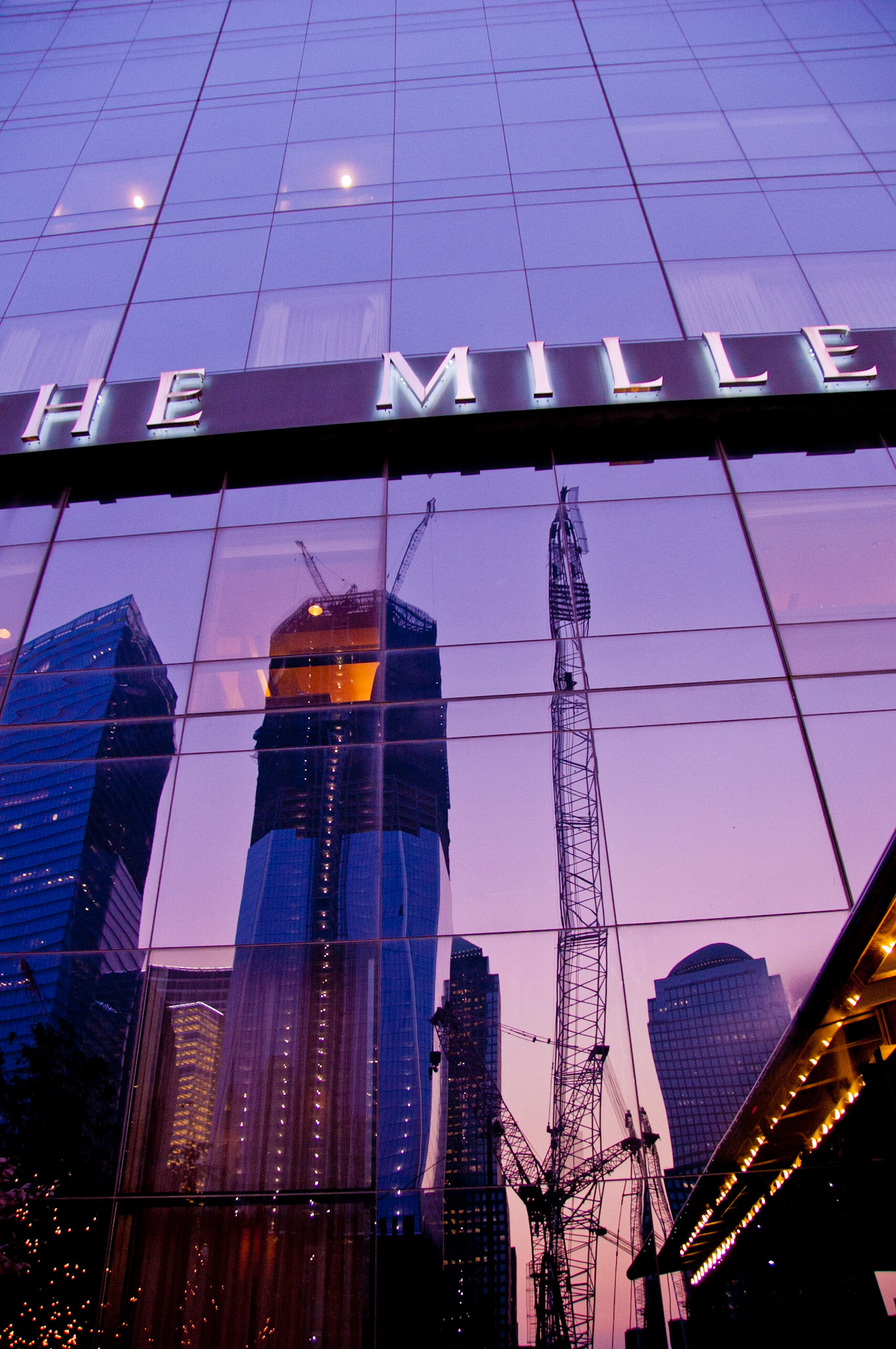 The Millenium Hotel - New York CityReflected in the glass is the rebulding of WTC site.