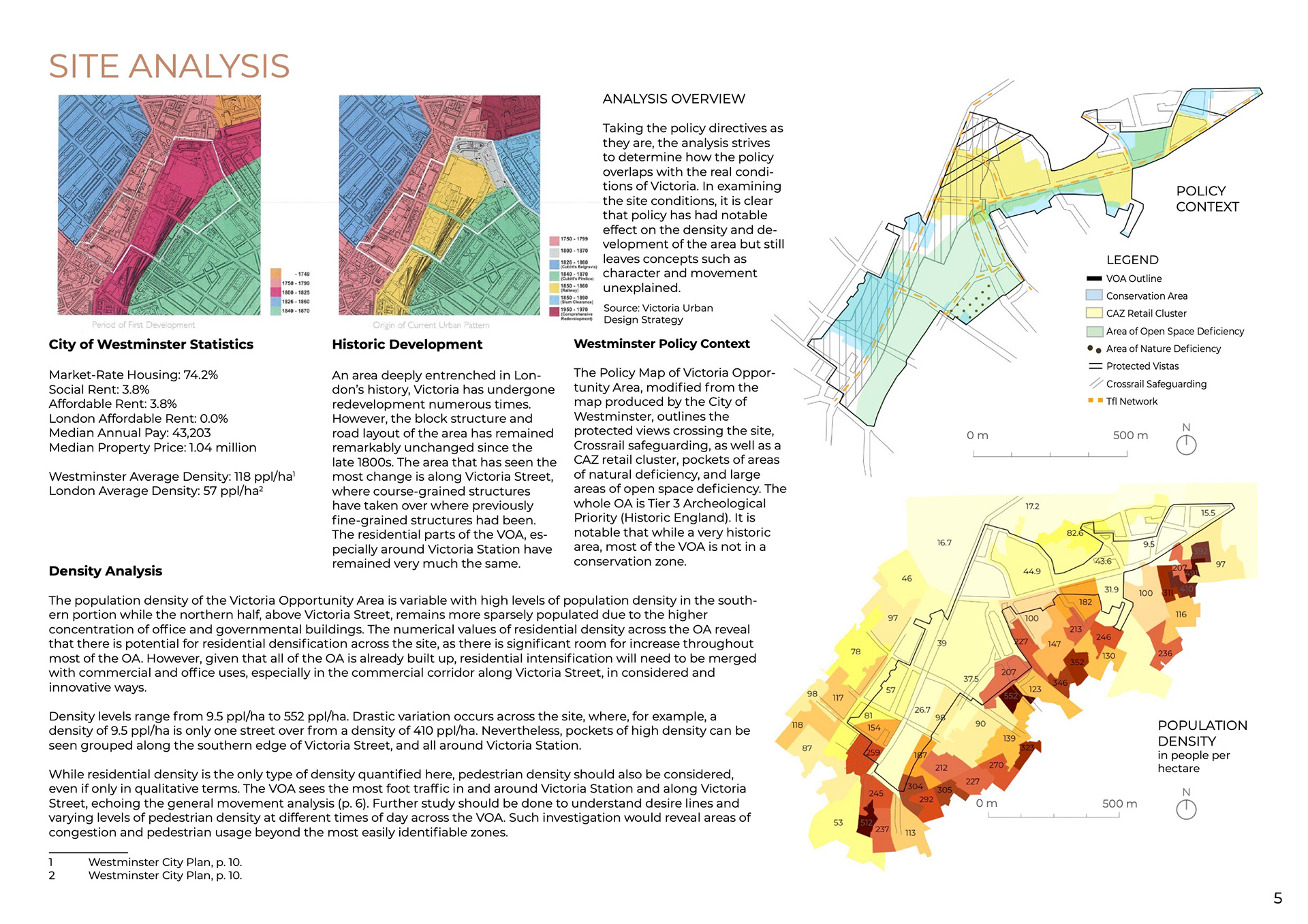 Site analysis of the Victoria Opportunity Area, London, 2022.