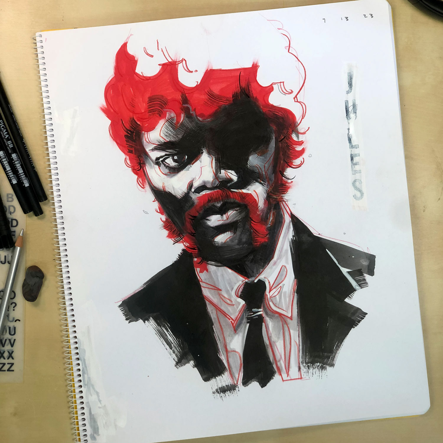 Samuel Jackson – Pulp Fiction – Portrait illustration