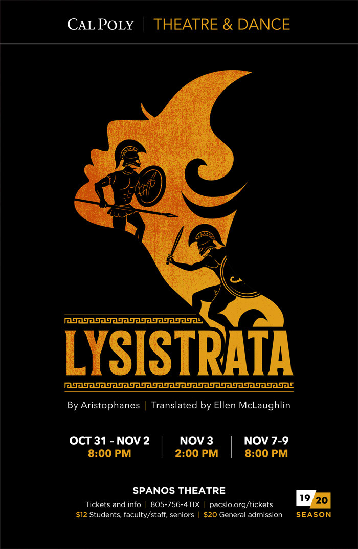 Theatre poster artwork for Lysistrata