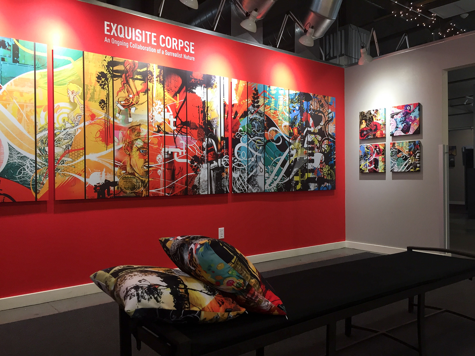 Exquisite Corpse collaborative art installation at Studios in the Park, Paso Robles 