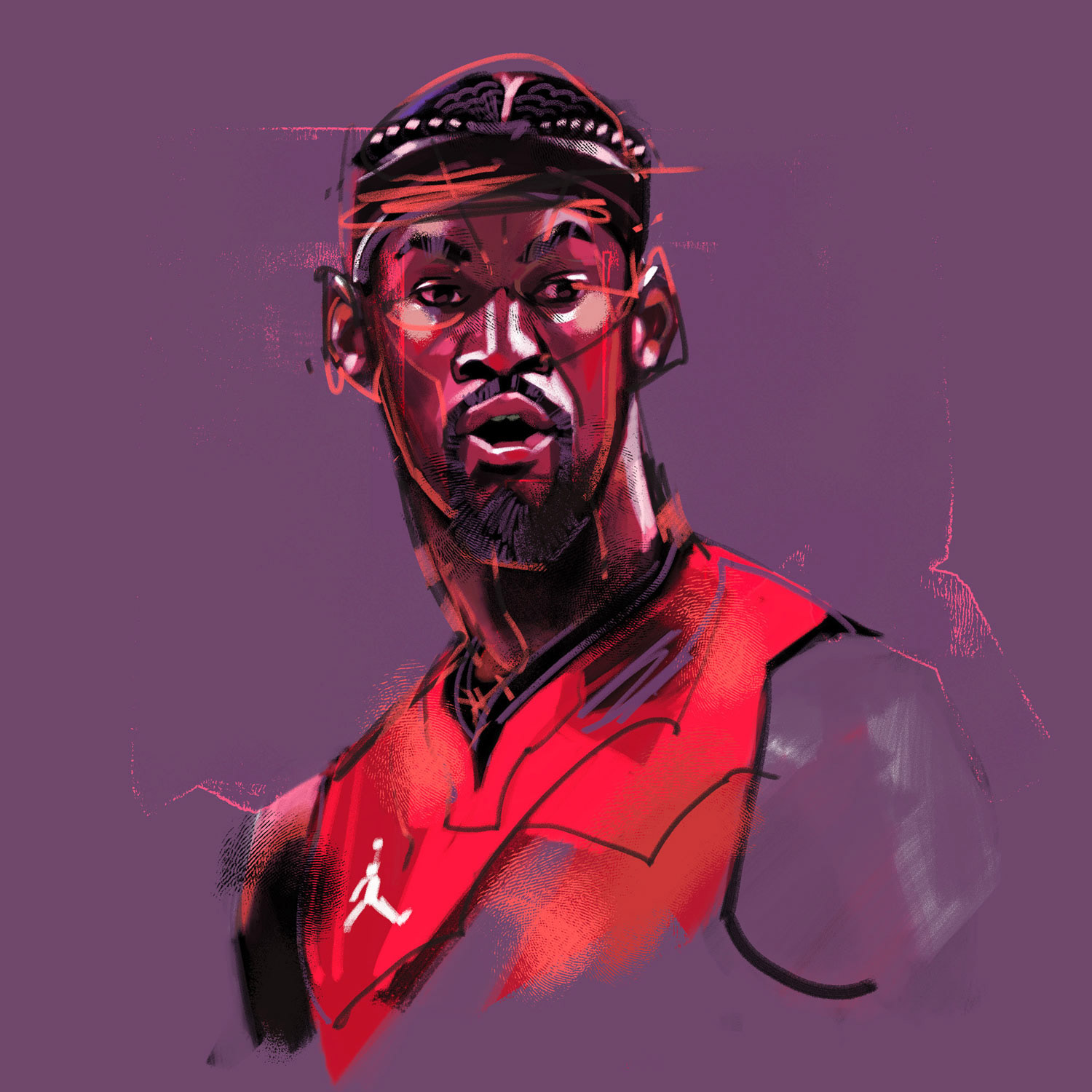 Jimmy Butler – Editorial illustration and portrait drawing