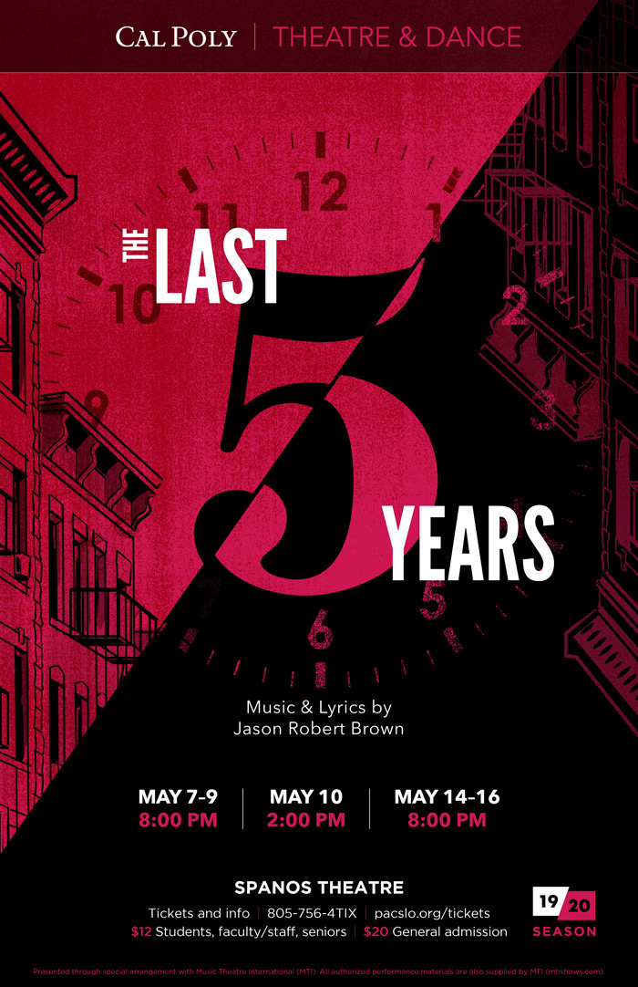 Theatre poster artwork for The Last Five Years