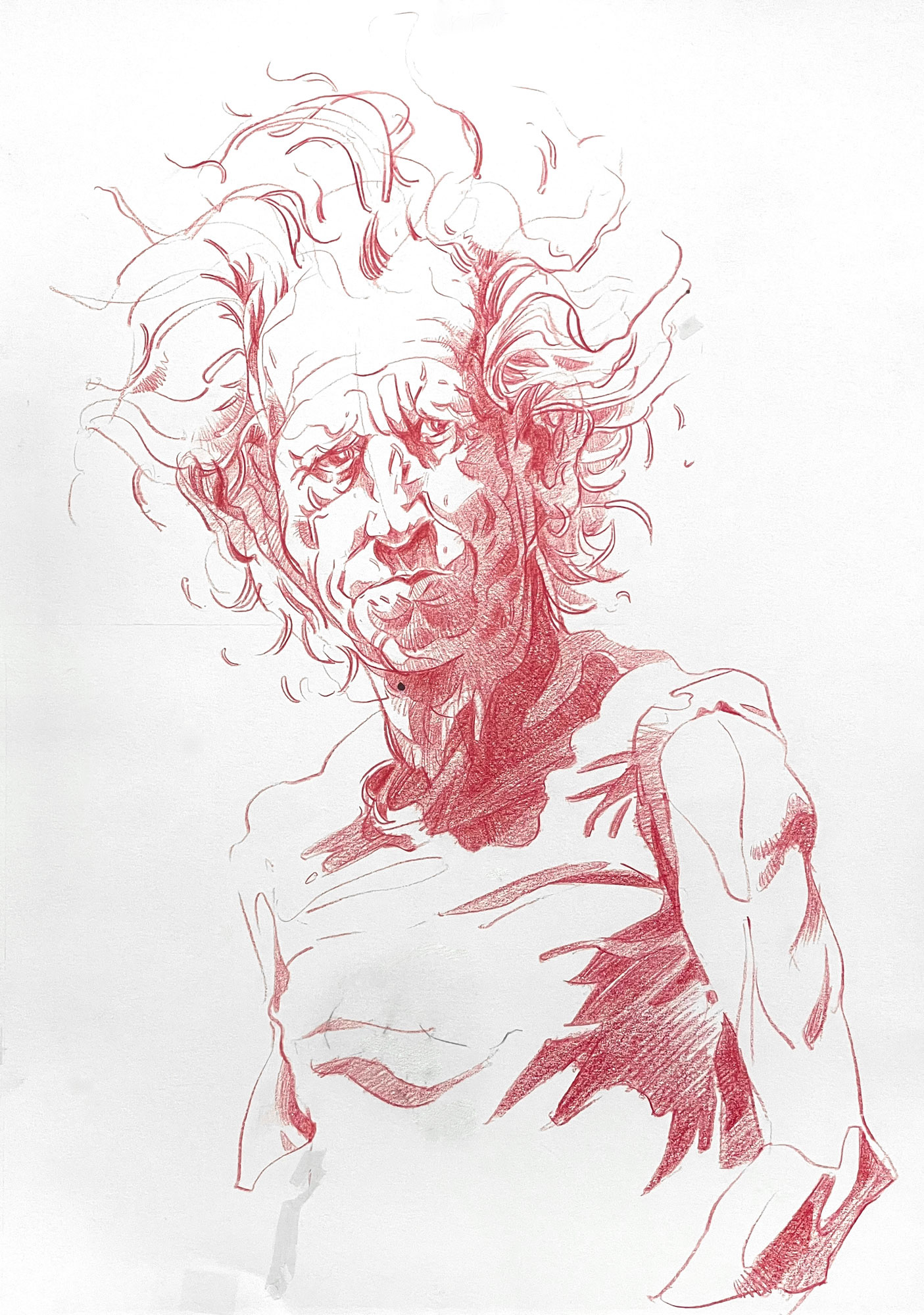 Keith Richards – Editorial illustration and portrait drawing