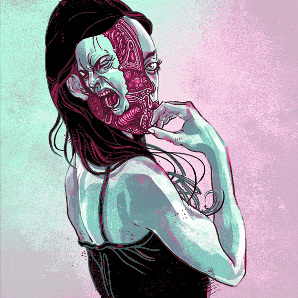 Animated illustration titled "The Scream"