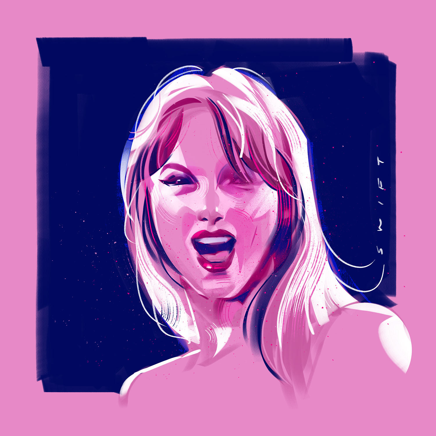 Taylor Swift – Editorial illustration and portrait drawing