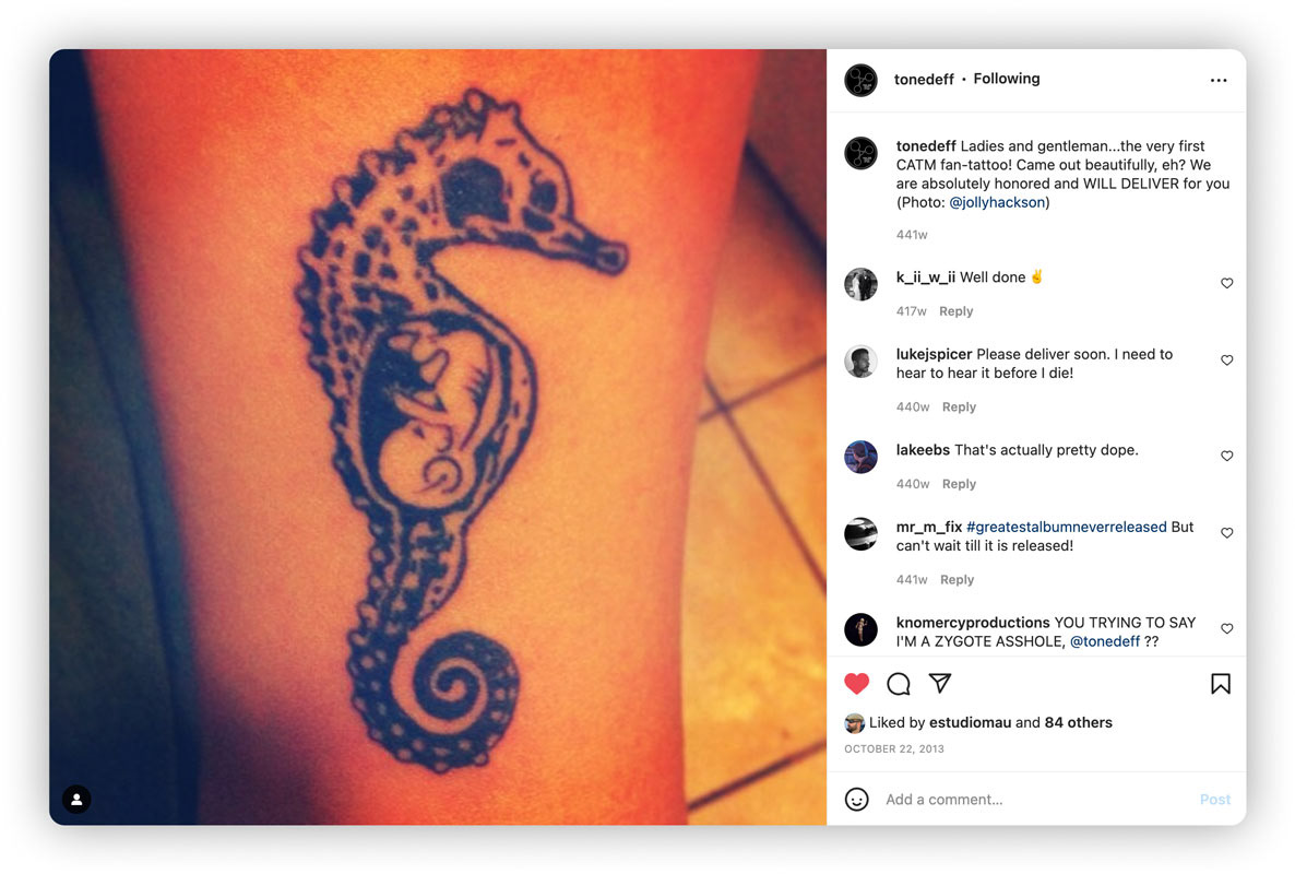 Tattoo inspired by digital illustration for Chico & The Man