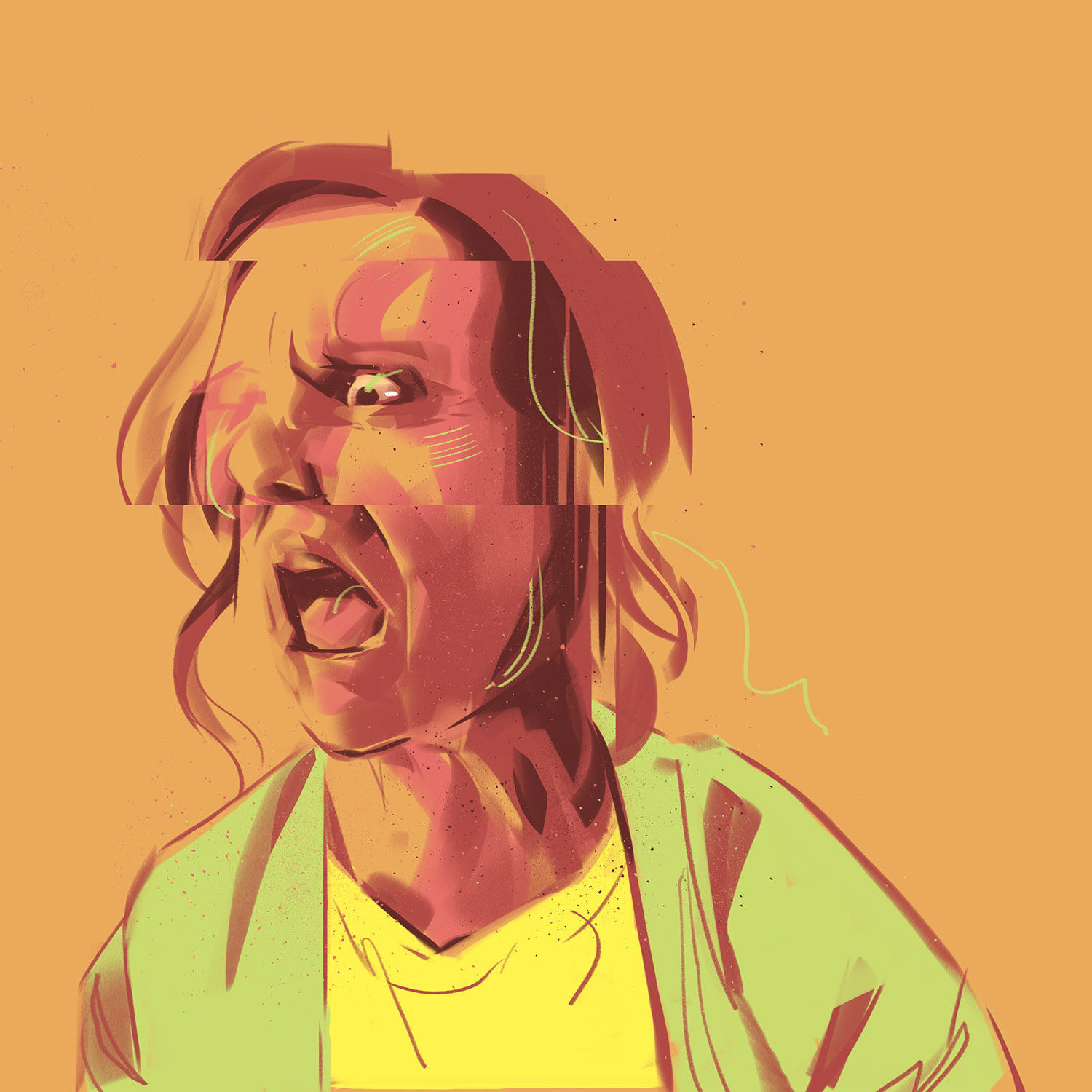 Toni Collette – Editorial illustration and portrait drawing