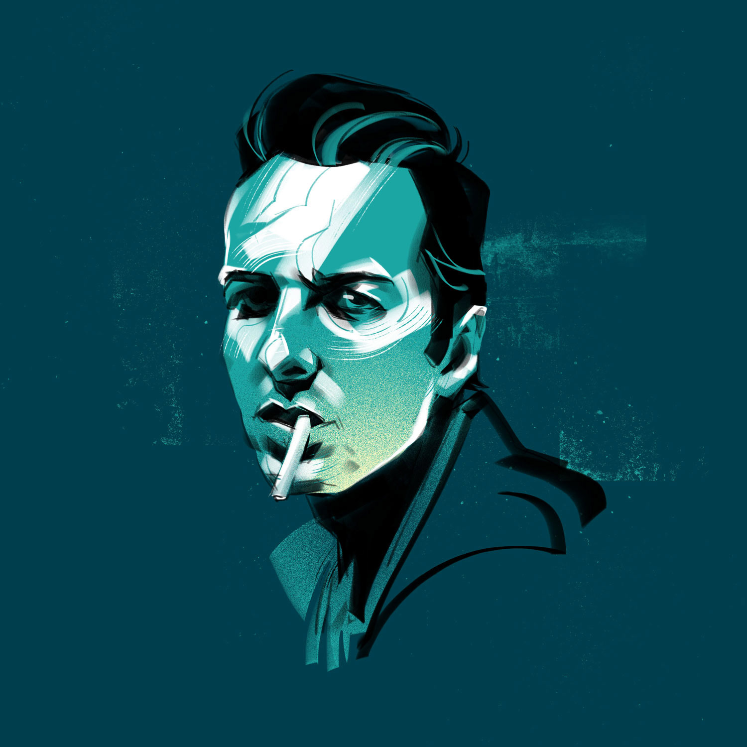 Joe Strummer – Editorial illustration and portrait drawing