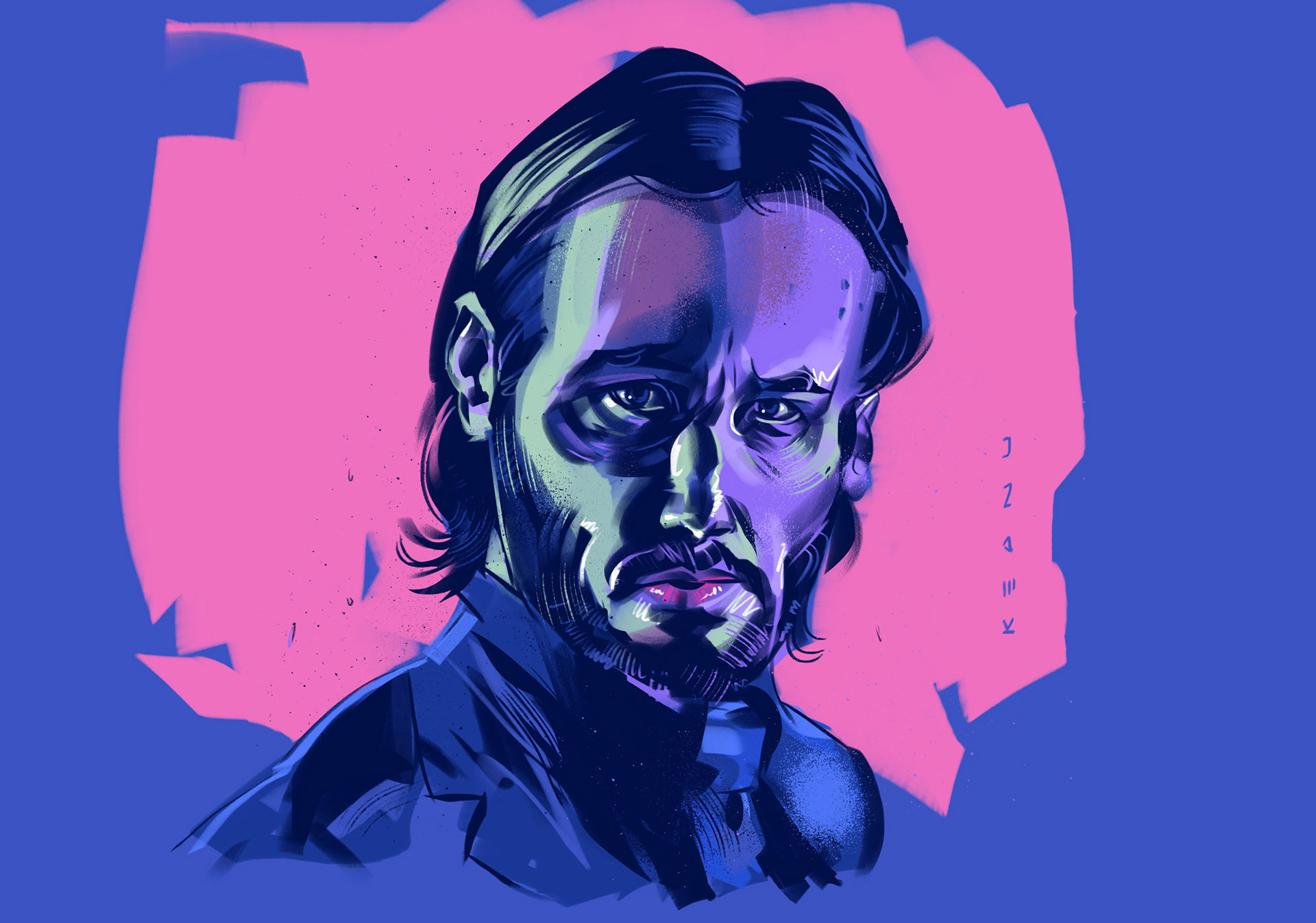 Keanu Reeves – Editorial illustration and portrait drawing