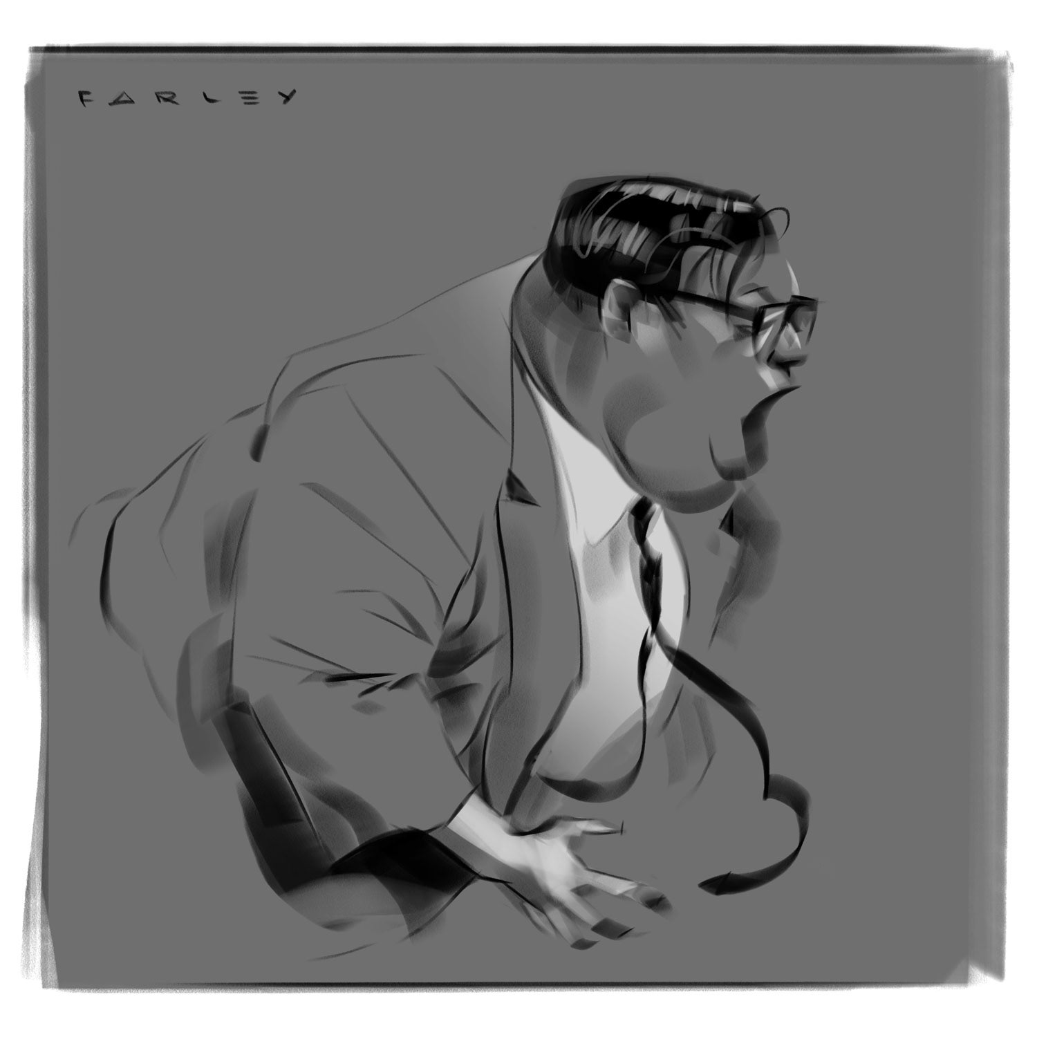 Chris Farley – Editorial illustration and portrait drawing