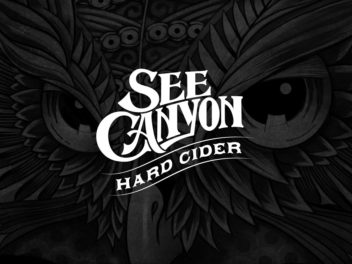 Branding, visual identity, logo design and package design for See Canyon Hard Cider
