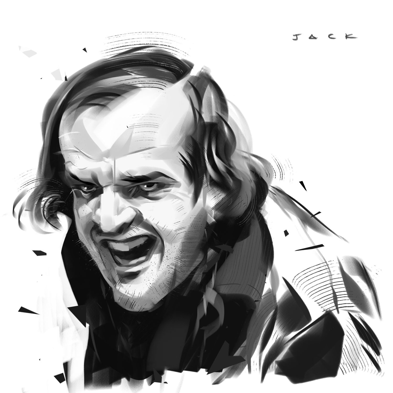Jack Nicholson – Editorial illustration and portrait drawing