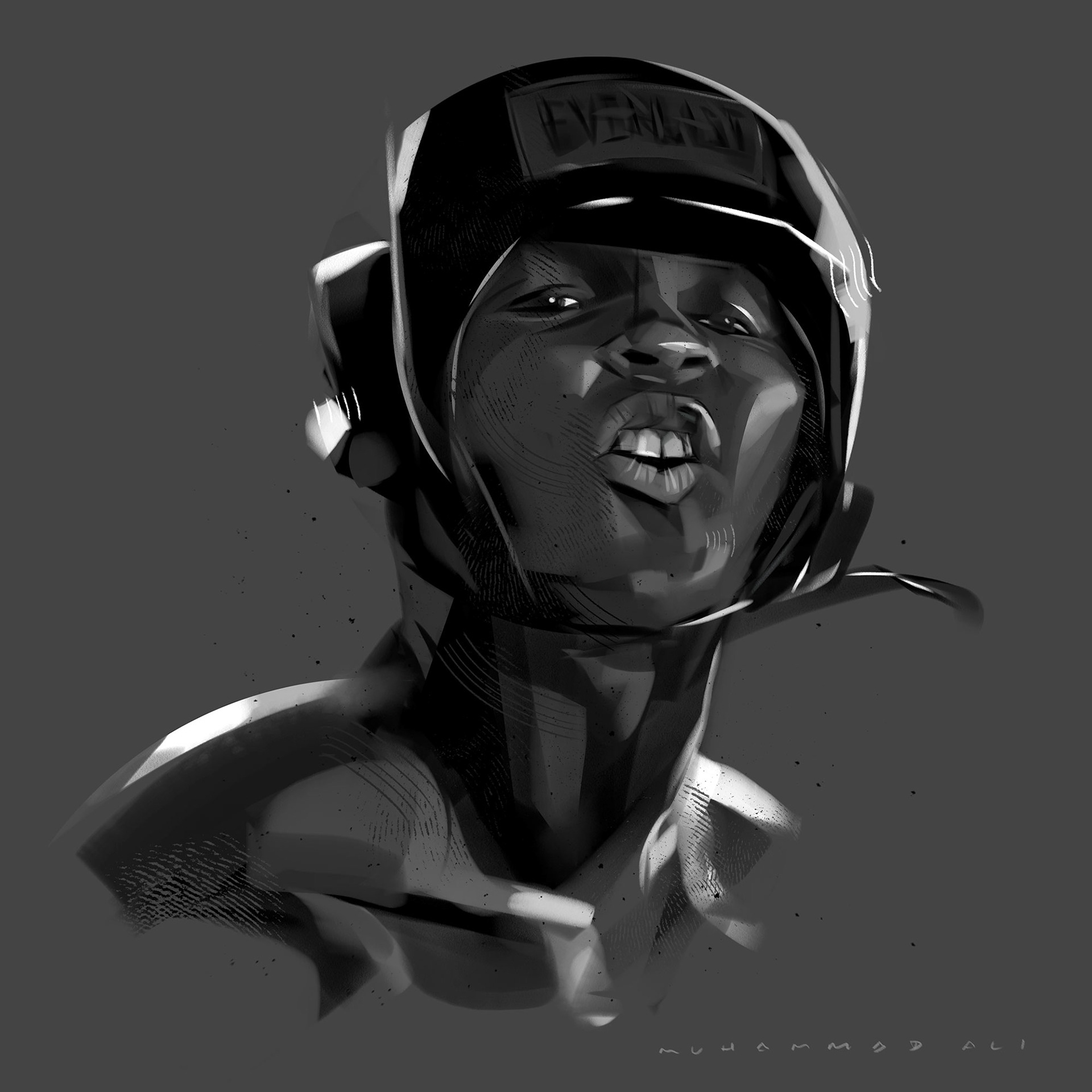 Muhammad Ali – Editorial illustration and portrait drawing