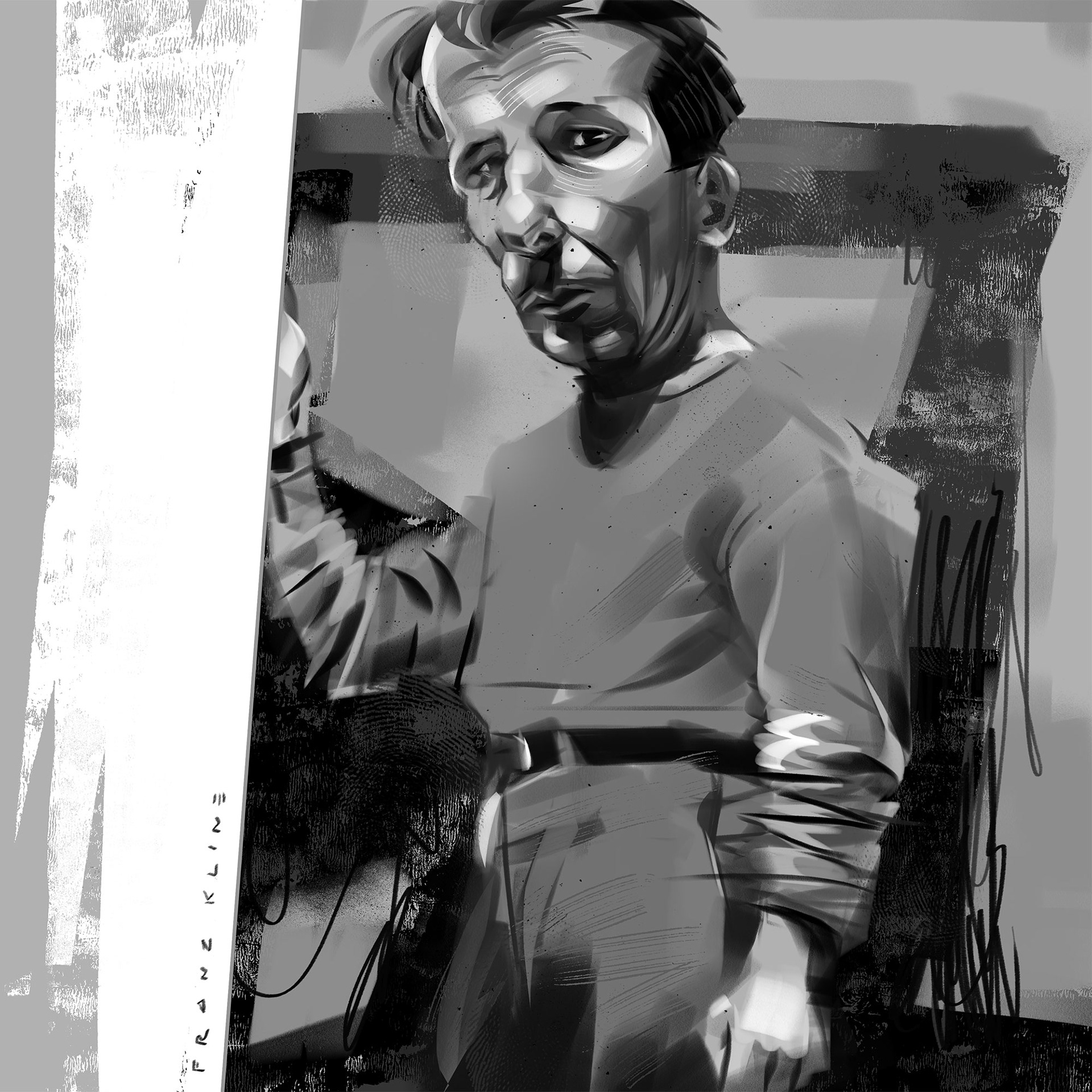 Franz Kline – Editorial illustration and portrait drawing