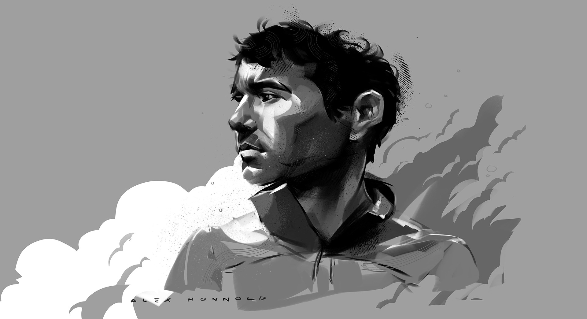 Alex Honnold – Editorial illustration and portrait drawing
