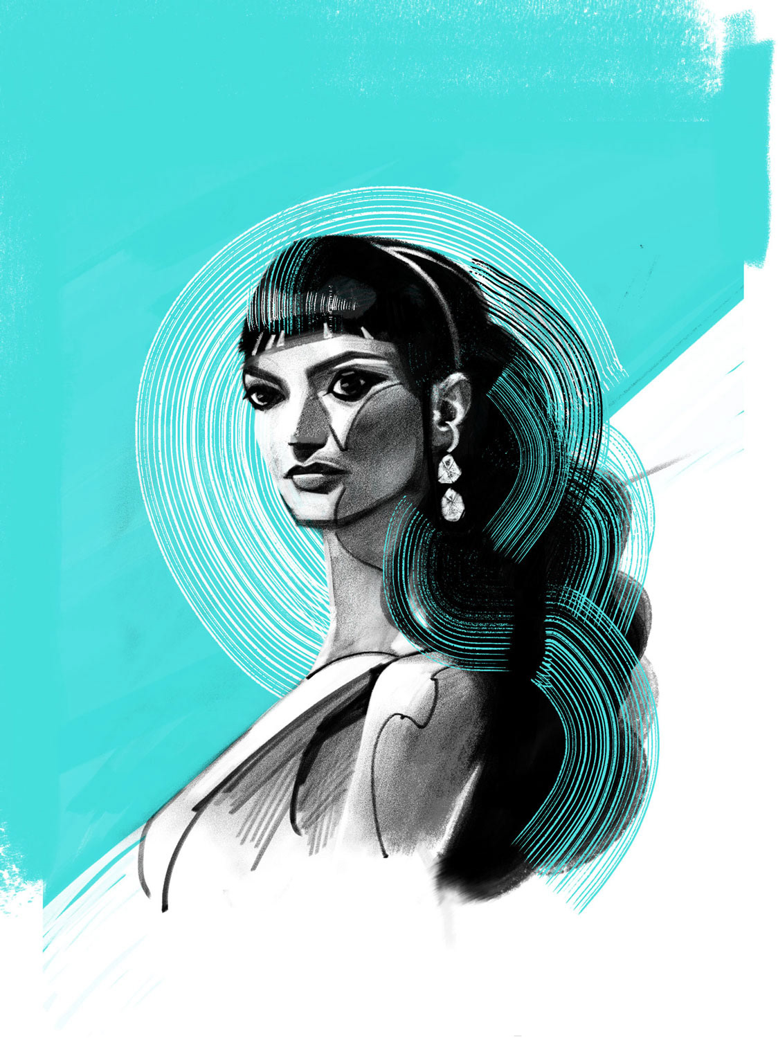 Emily Ratajkowski – Editorial illustration and portrait drawing