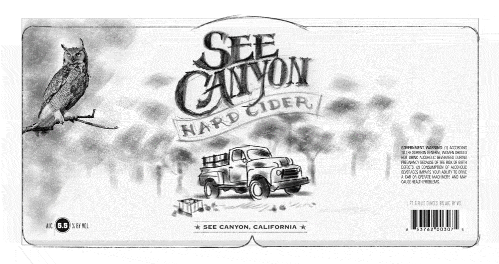 Branding, visual identity, logo design and package design for See Canyon Hard Cider – Concept sketches for label illustration