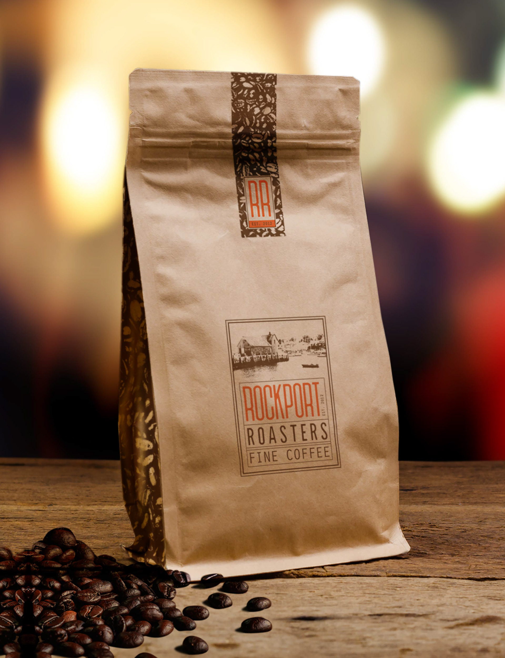 Coffee package design Rockport Roasters