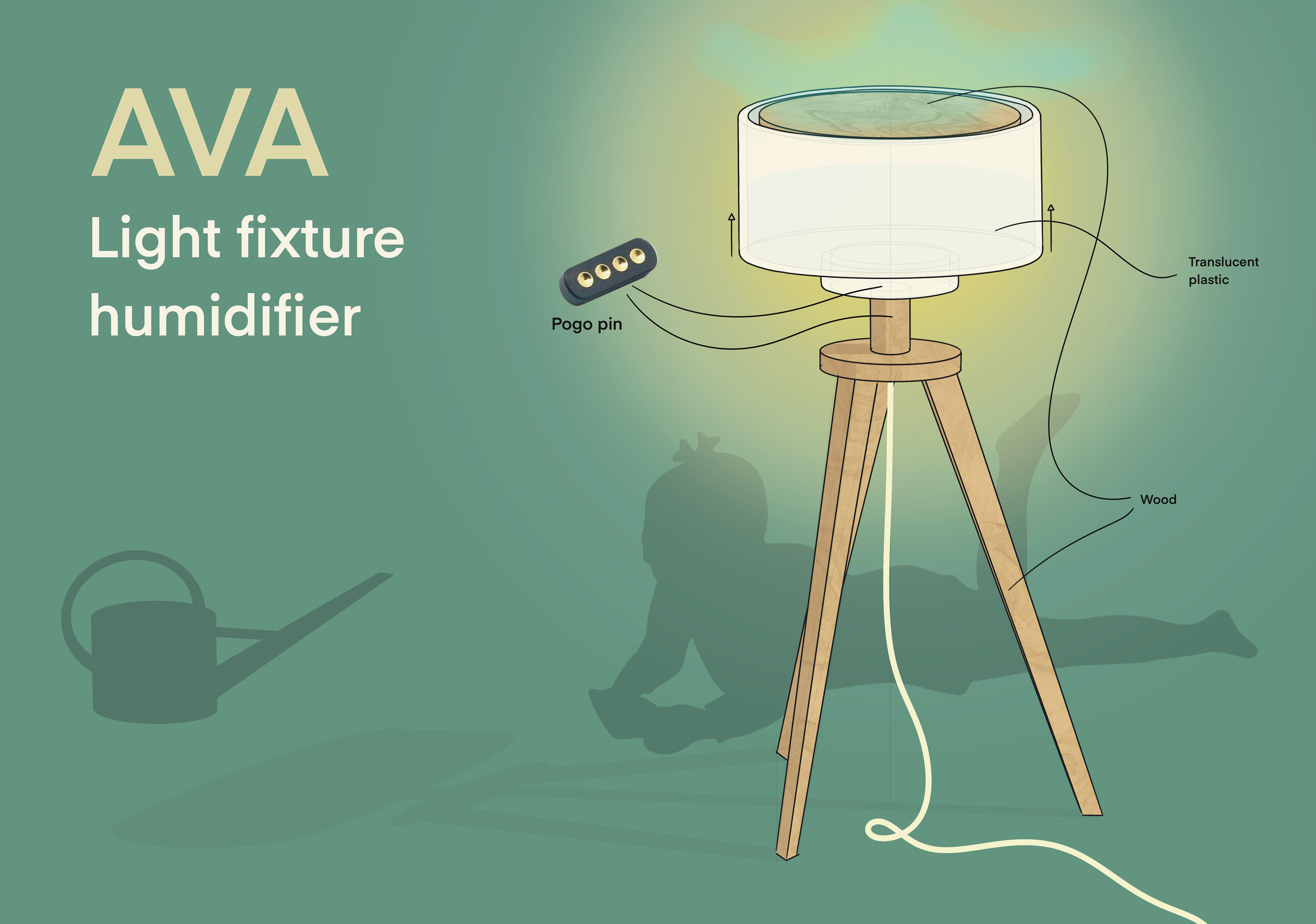 Concept-idea AVA a standing lamp humidifier