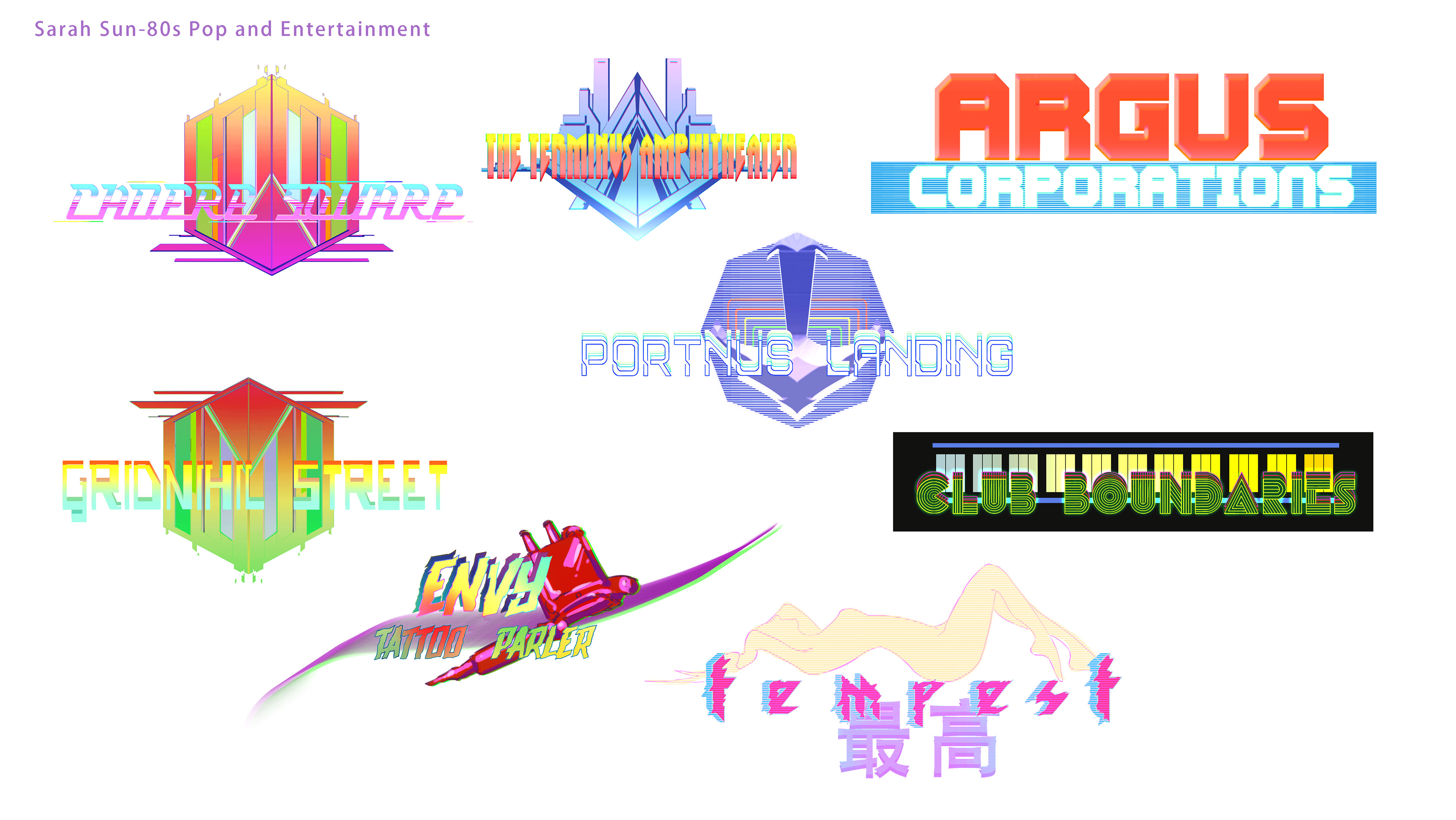 80s Style Signage Designs