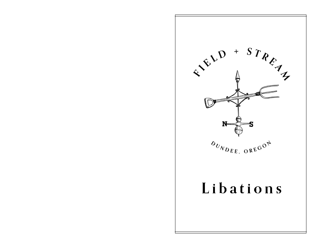 Drinks Menu Front Page