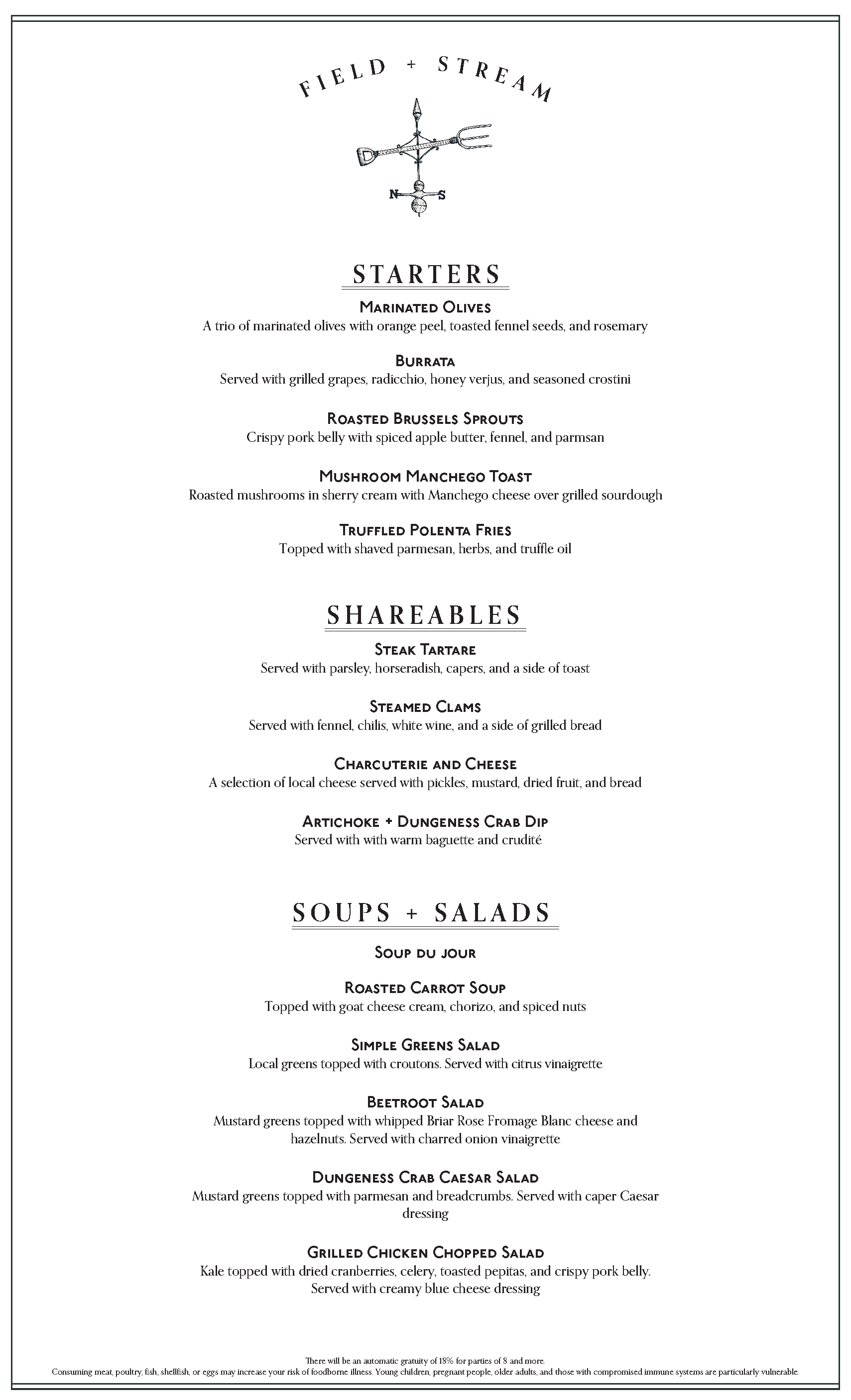 Dinner Menu