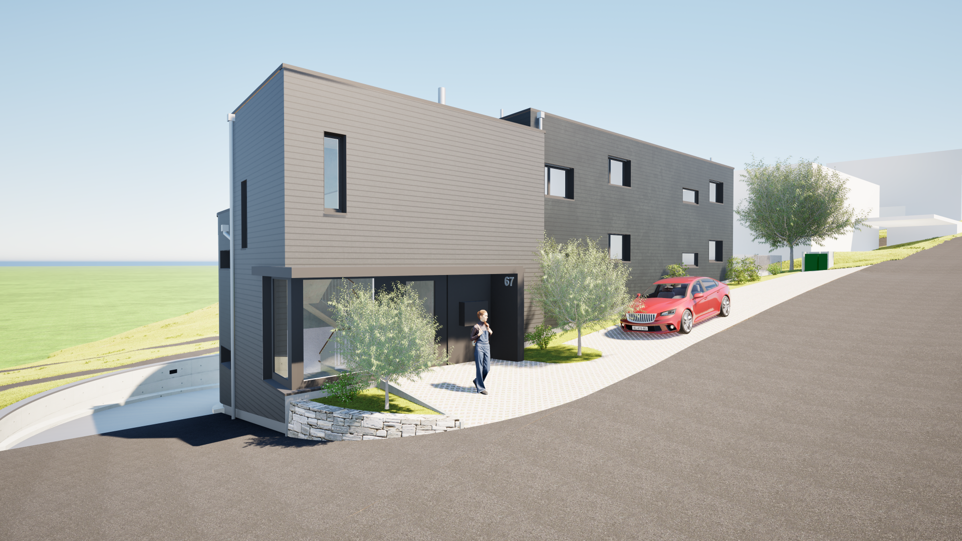 Ansicht Felsenstrasse (Nord)