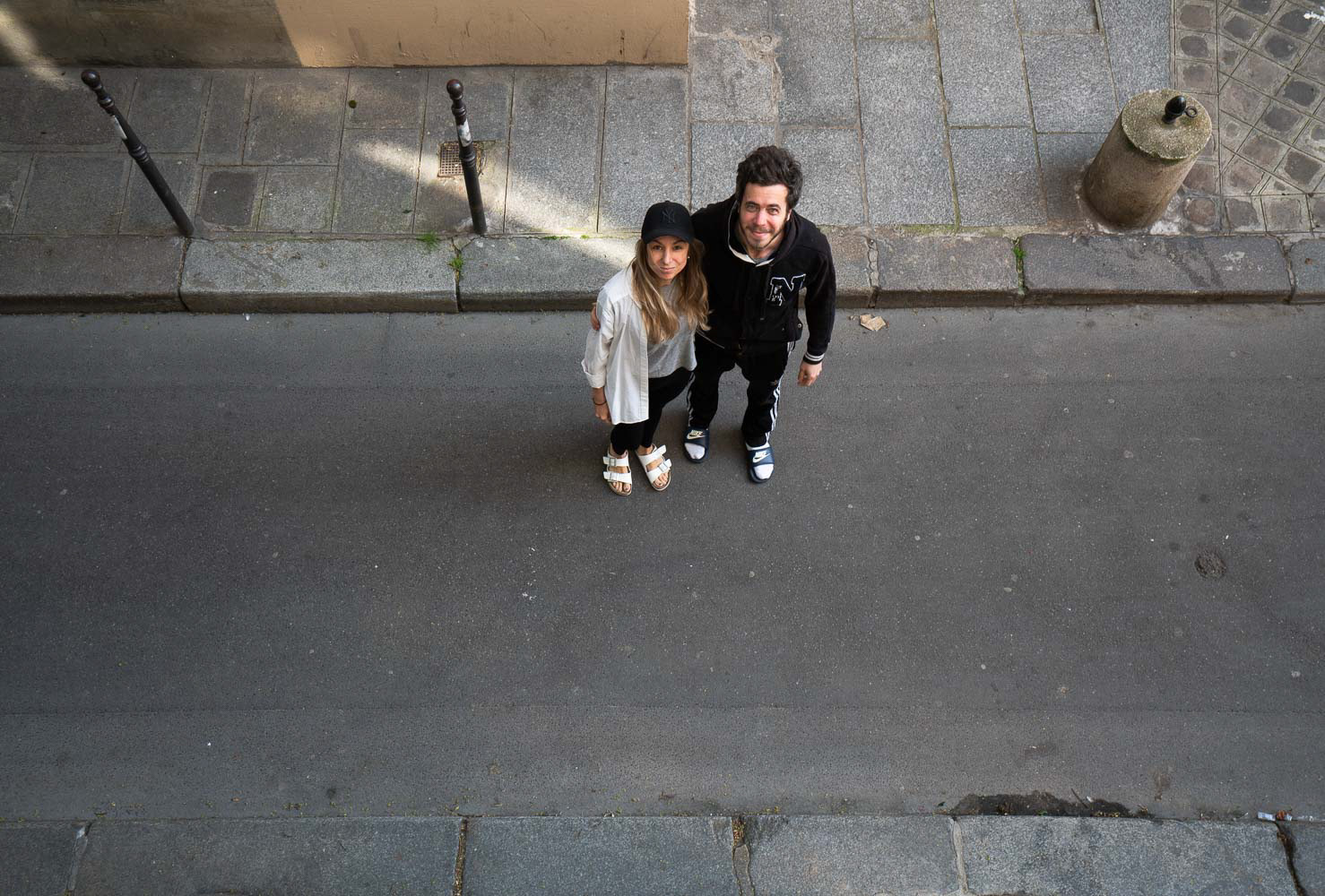 All smiles as this young couple is escaping the monotony of staying cooked up inside