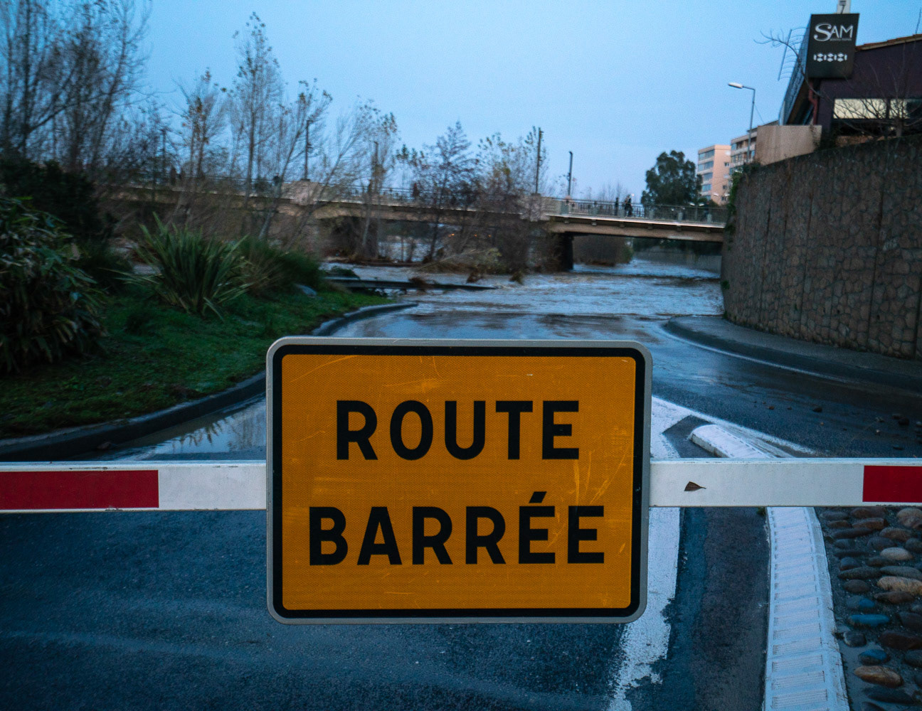 Roads and highways are closed de to flooding