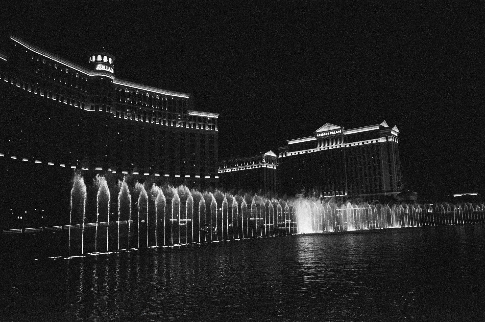 Bellagio Fountains at Night