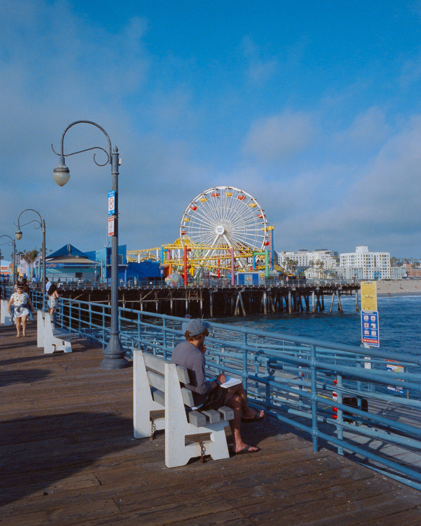 Sketching at the pier || Fuji F-64D