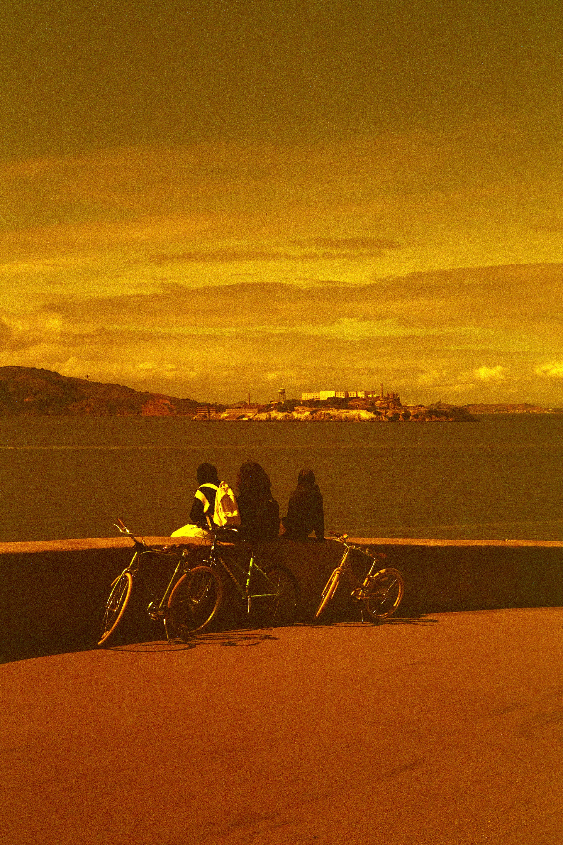 Alcatraz in the horizon