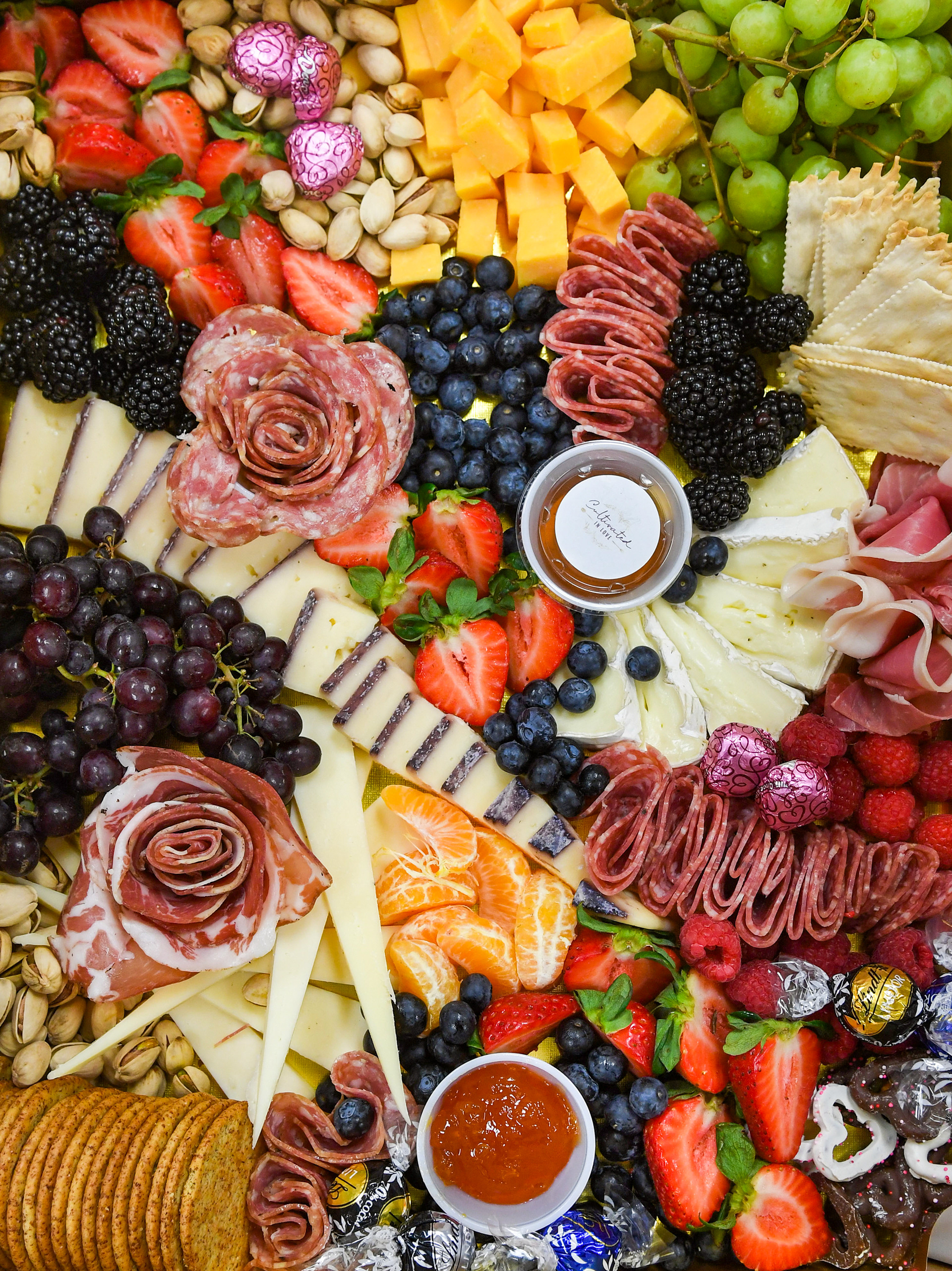 Landi Schweigert's completed custom charcuterie box for her small business, Cultivated in Love, on Friday, Jan. 29, 2021, in Sioux Falls.