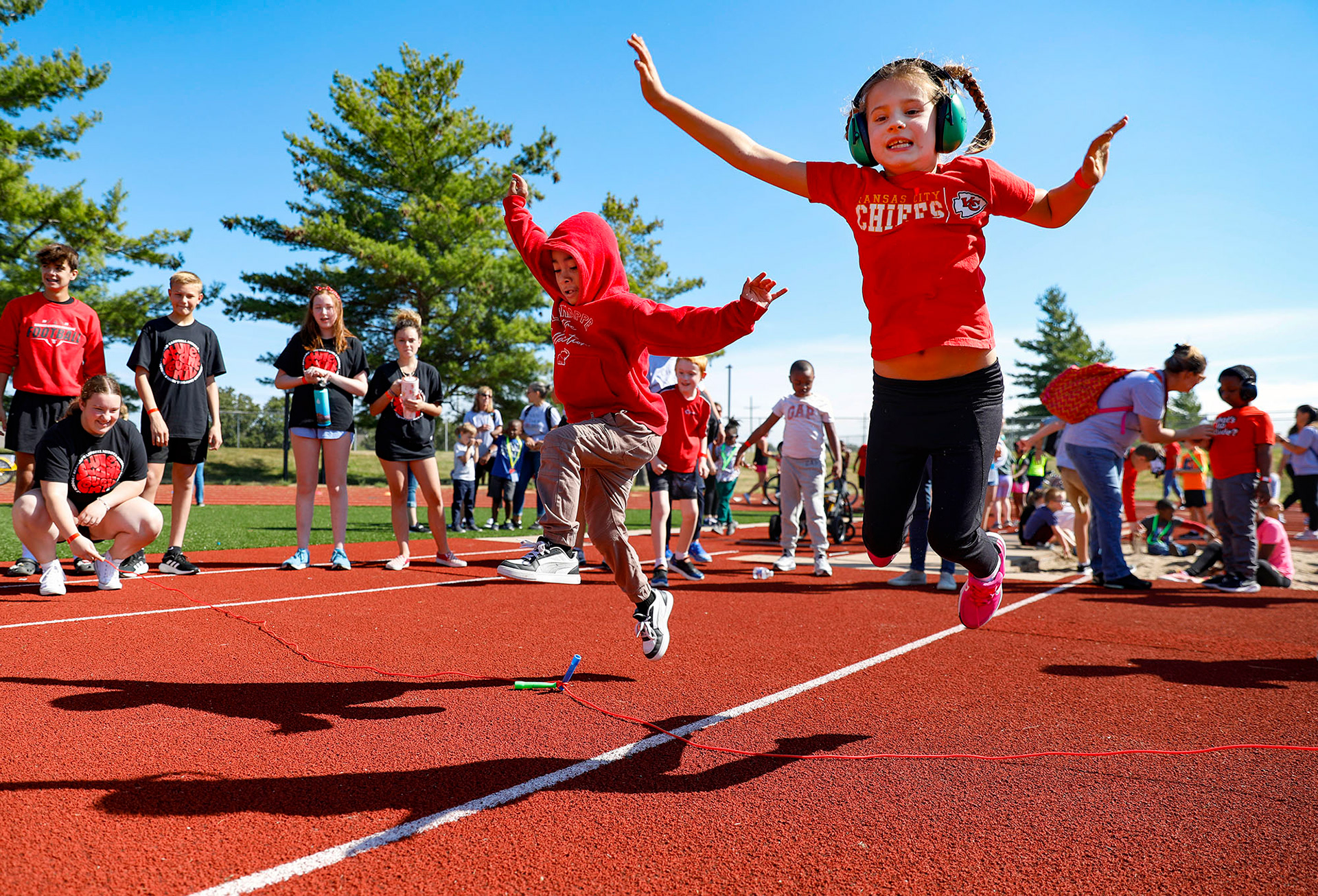 Students supported by district Special Services play during LSR7’s Choose to Include field day on September 20, 2023.