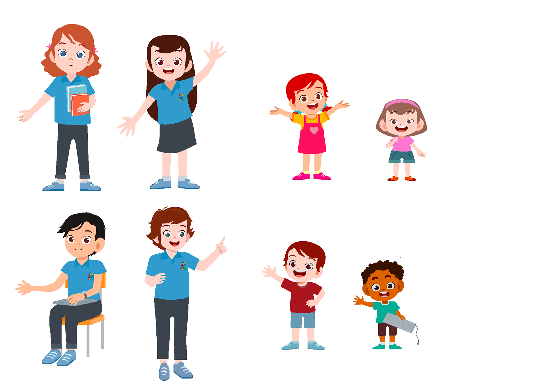Character design: Illustrated Vectors