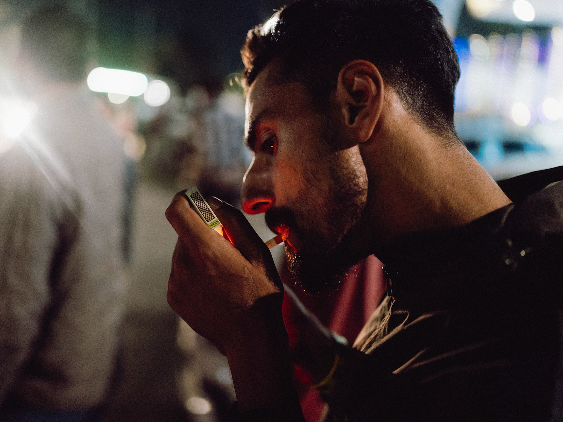 Asrar having a cigarette at 5 am during a break from looking for passengers wanting to go to Srinagar.Due to recent floods and subsequent landslides, the road between Jammu and Srinagar is now a one-way road. Open for traffic each way bi-daily. The 250km stretch of road can take the whole day, so it's best to go early, he says.